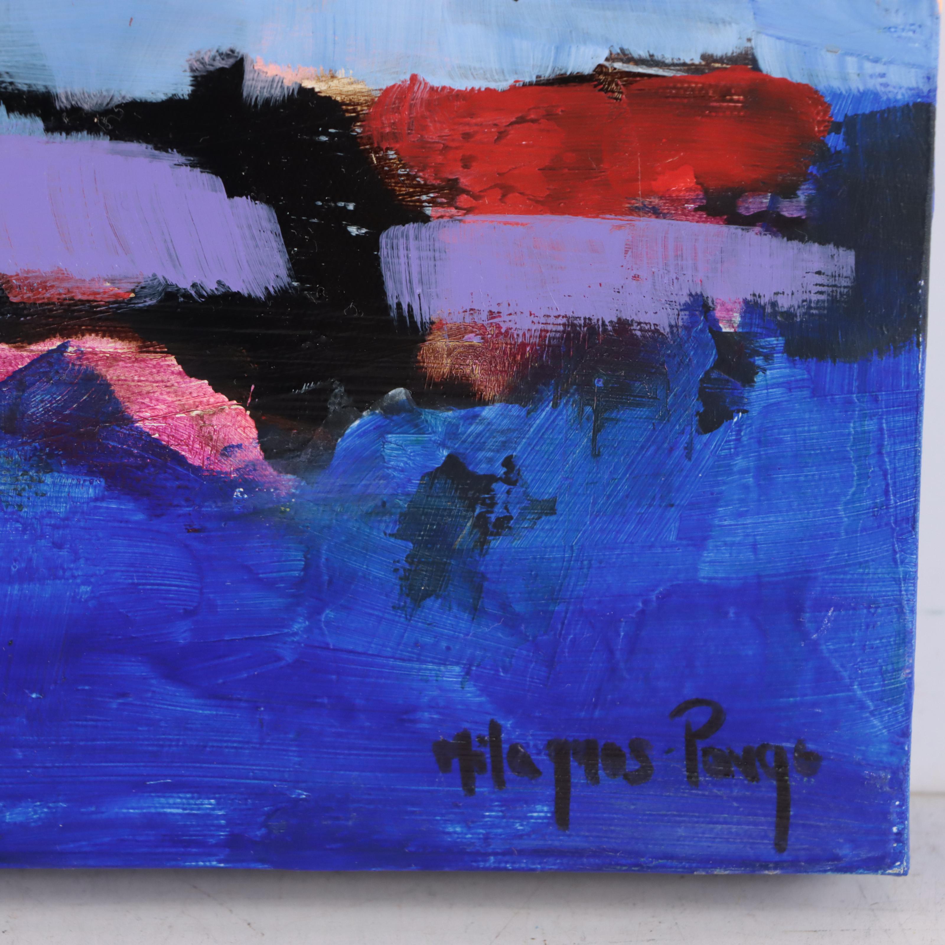 Milagros Pongo Abstract Mixed Media Painting "Dream Sea," 21st Century