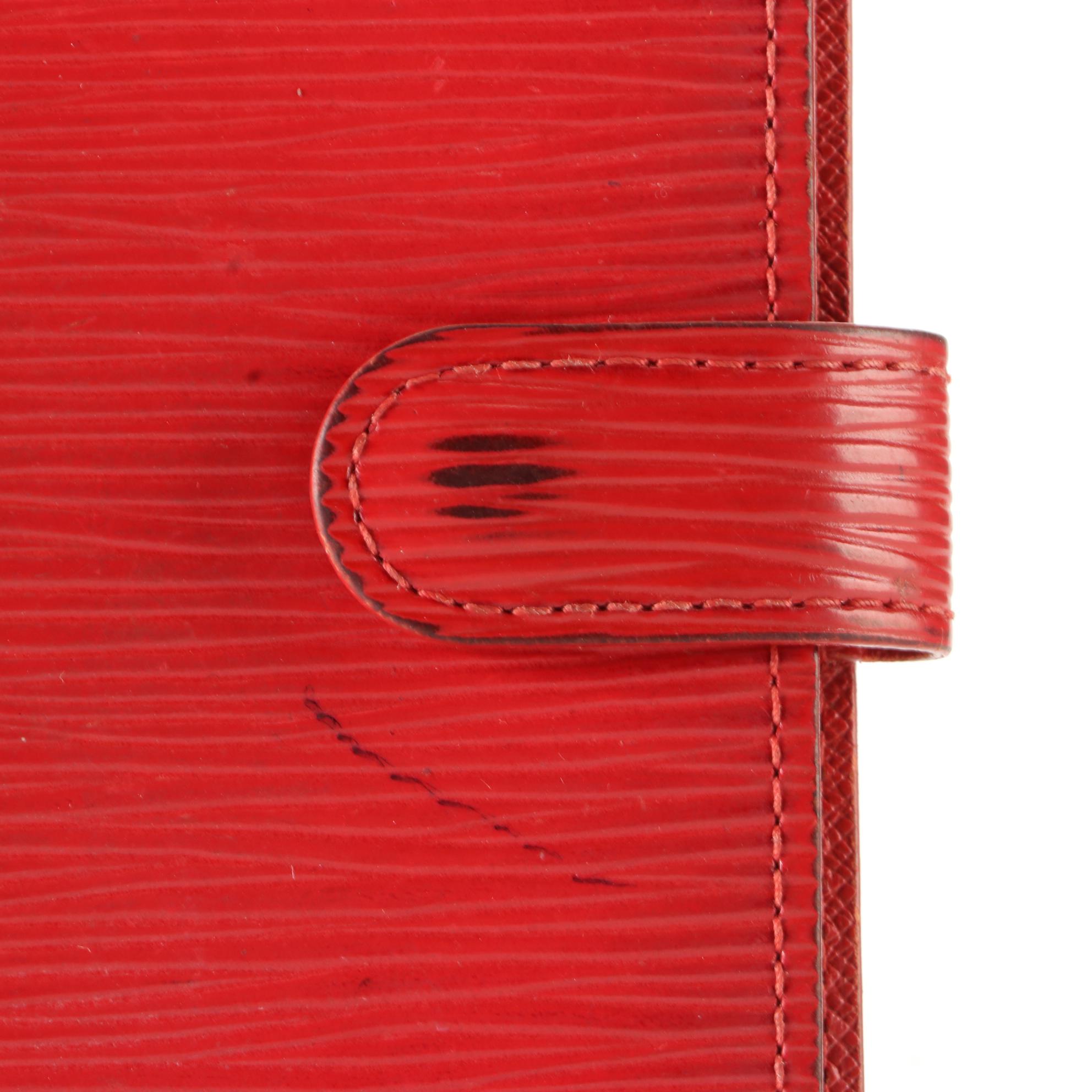 Louis Vuitton Agenda Cover in Castilian Red Epi Leather