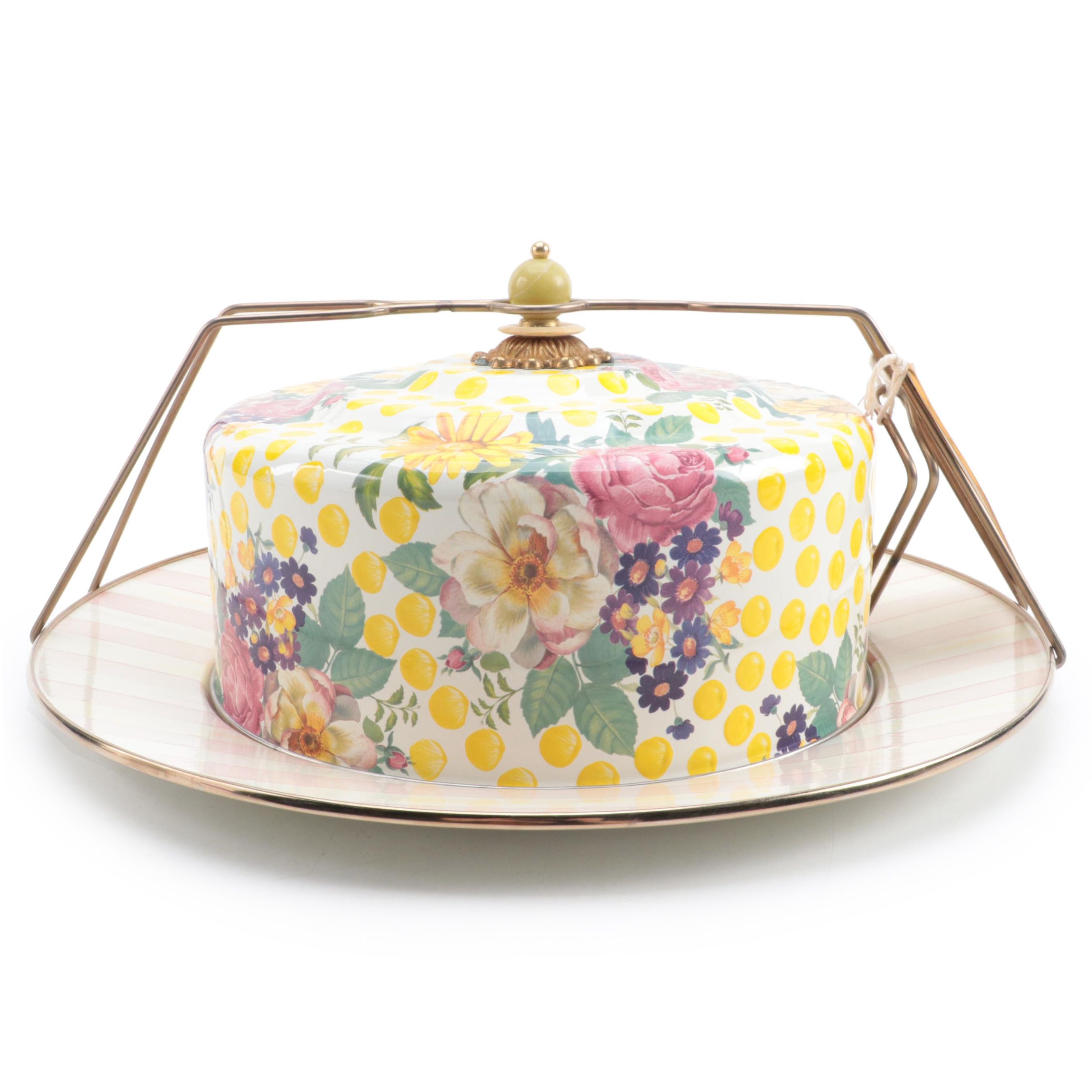 MacKenzie-Childs "Buttercup" Enamel Cake Carrier