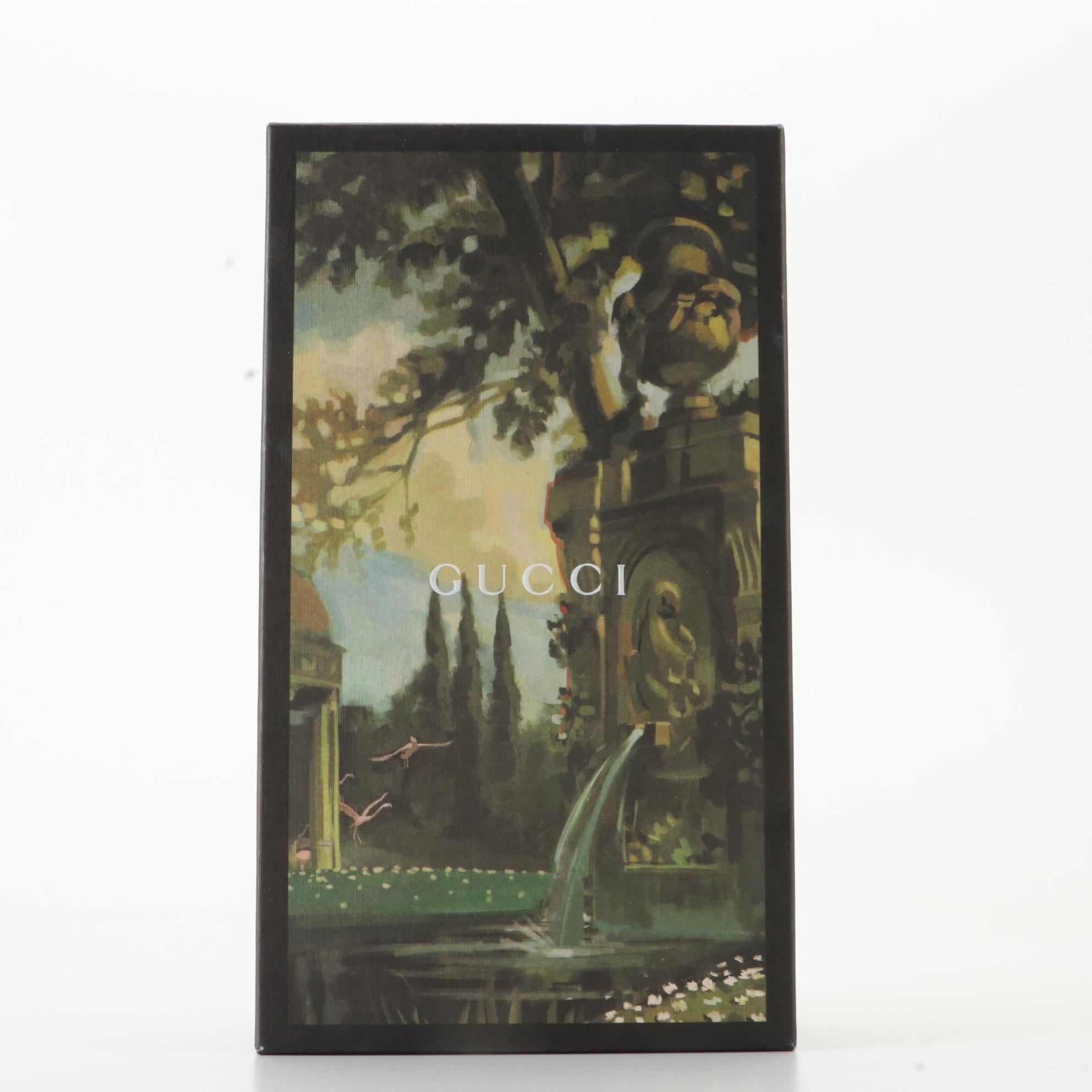 Gucci GG Marmont Wallet-on-Chain in Embellished Pink Leather w/Box