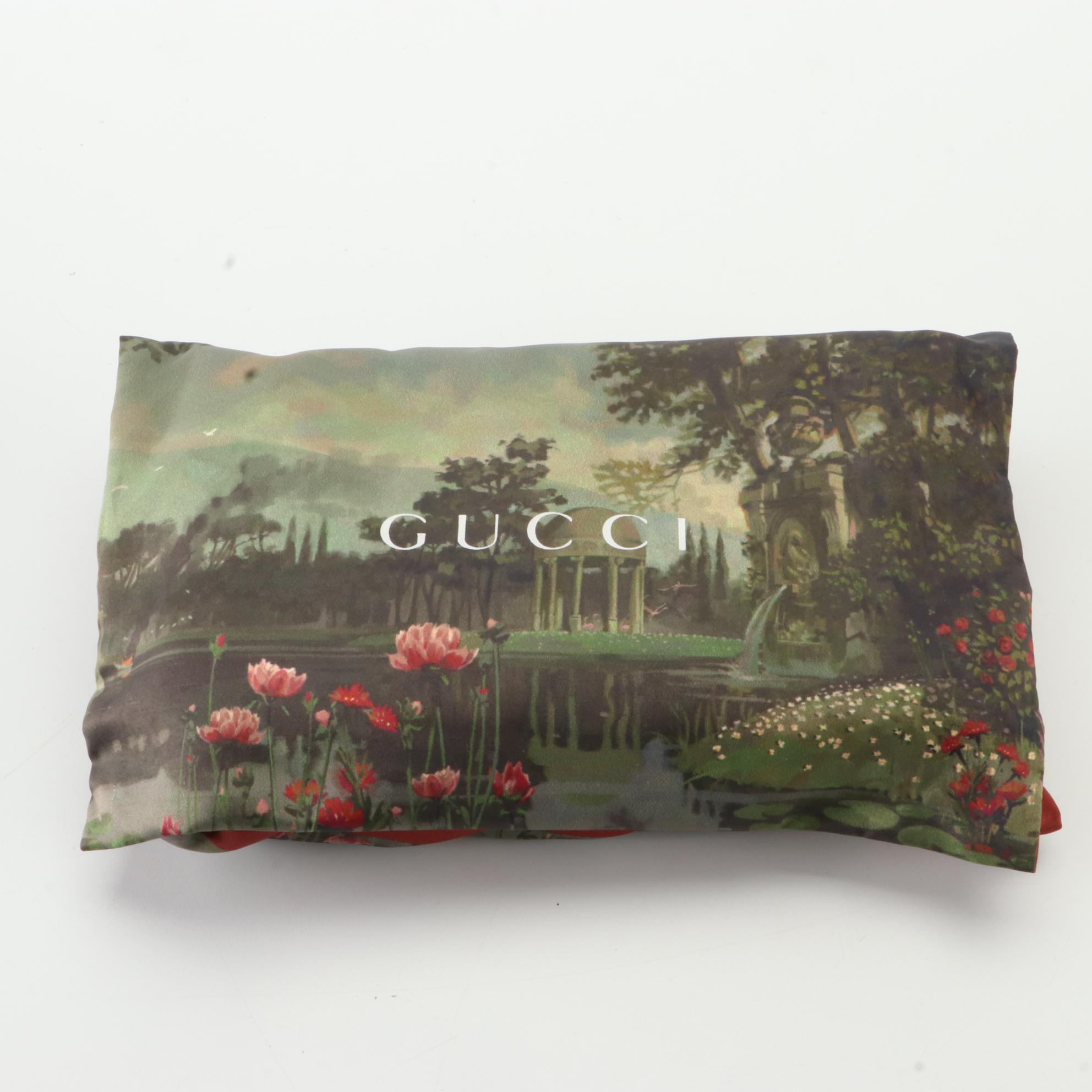 Gucci GG Marmont Wallet-on-Chain in Embellished Pink Leather w/Box