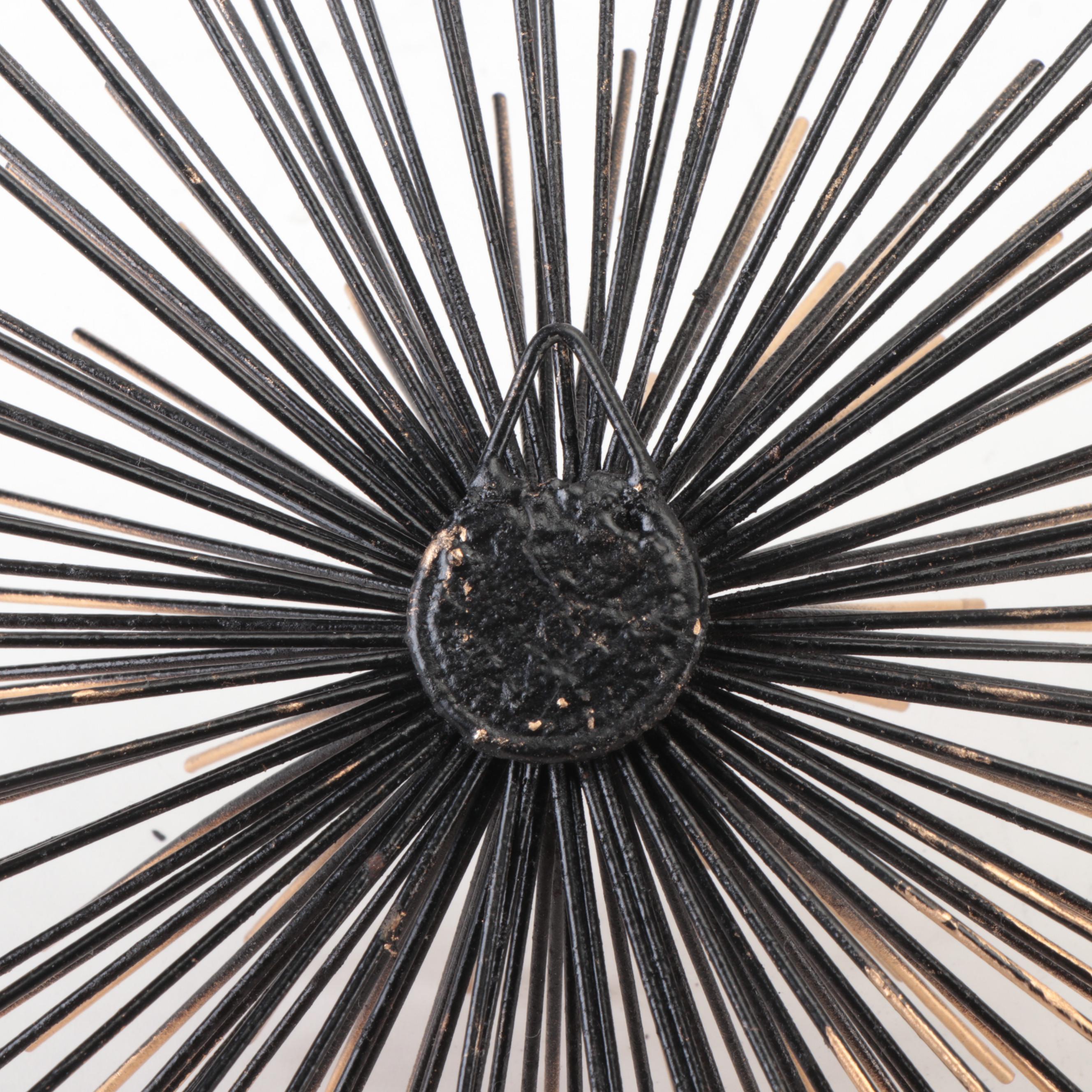Mid Century Modern Style Gilt Metal Sea Urchin Wall Decor