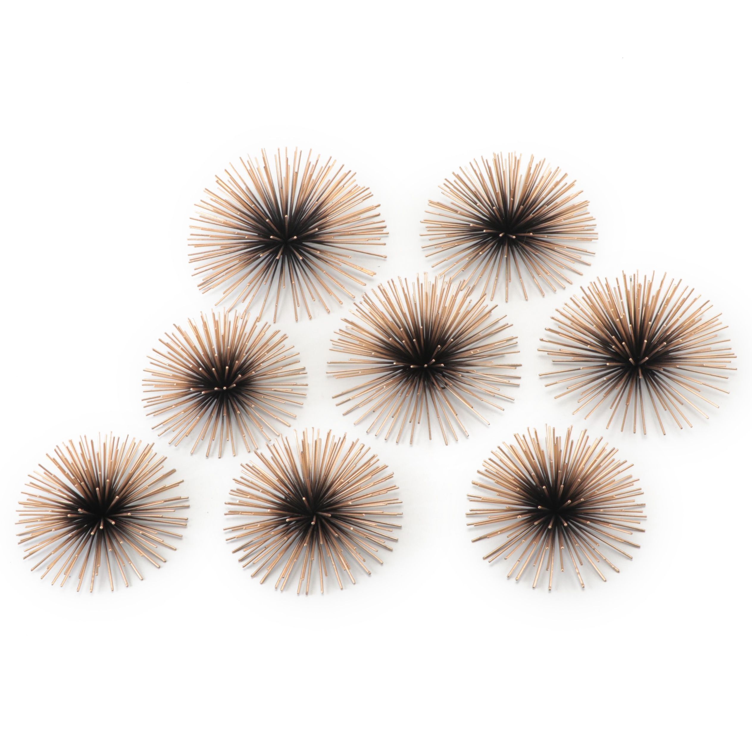 Mid Century Modern Style Gilt Metal Sea Urchin Wall Decor