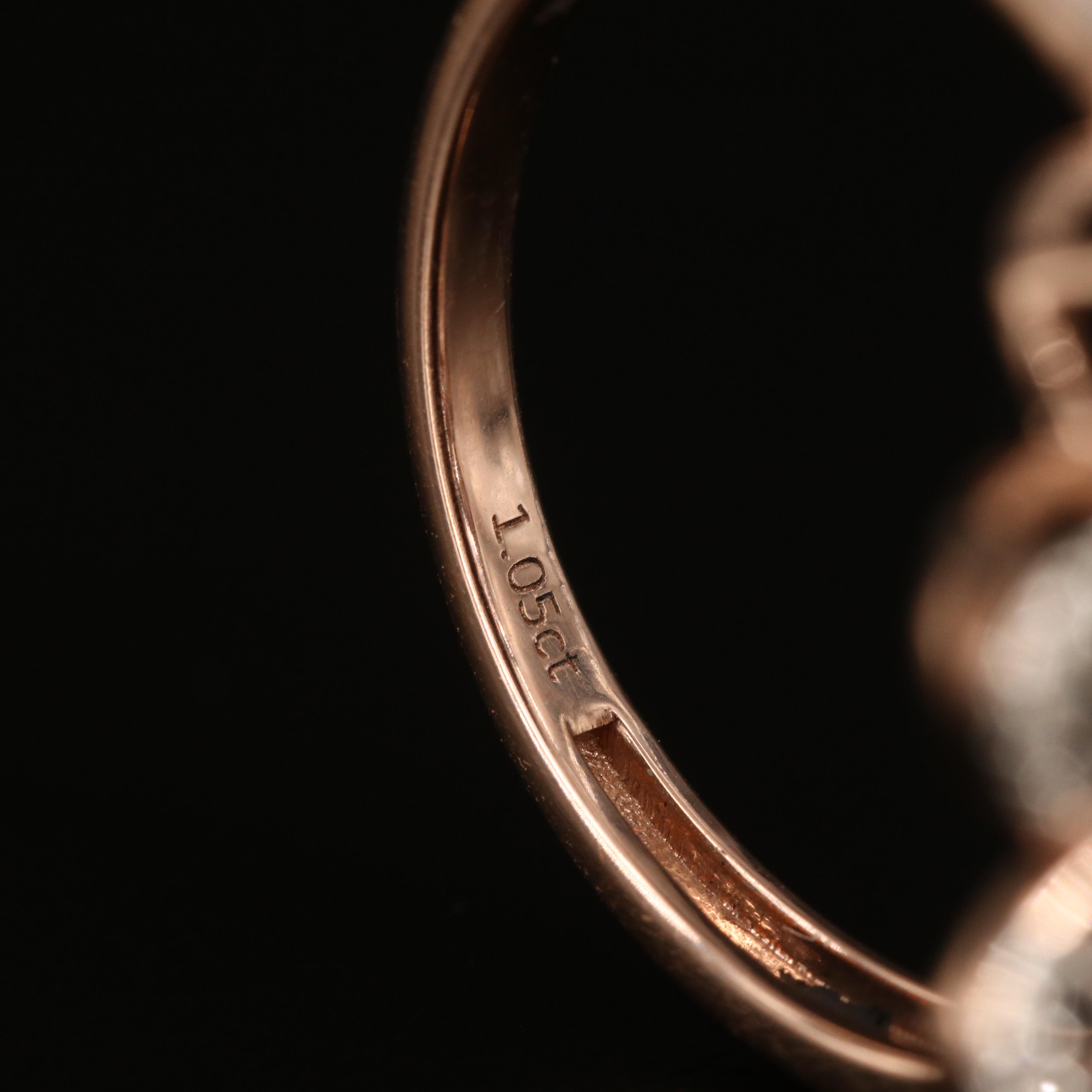 14K Rose Gold 1.05 CTW Diamond Flower Ring