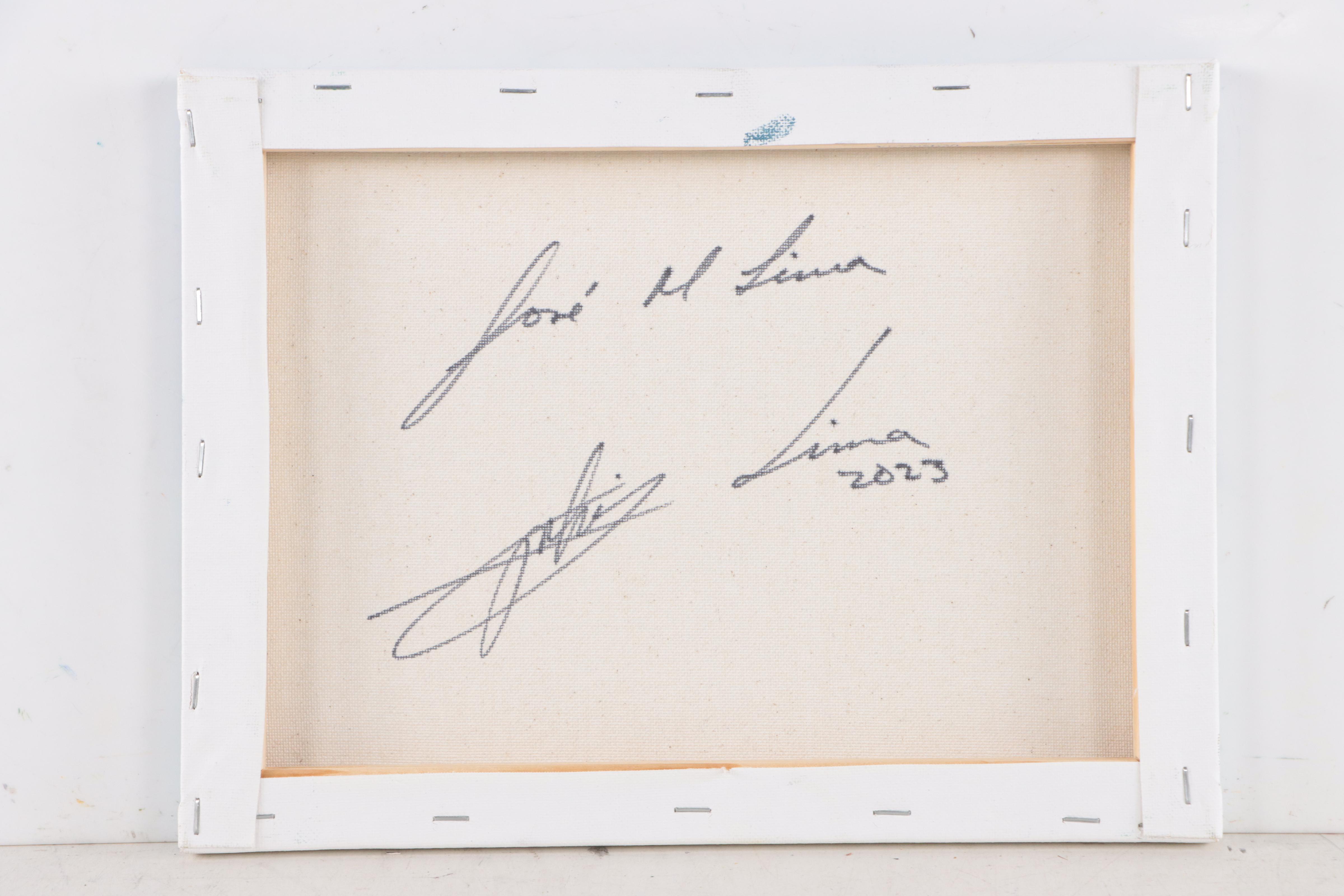 José M. Lima Floral Still Life Oil Painting, 2023