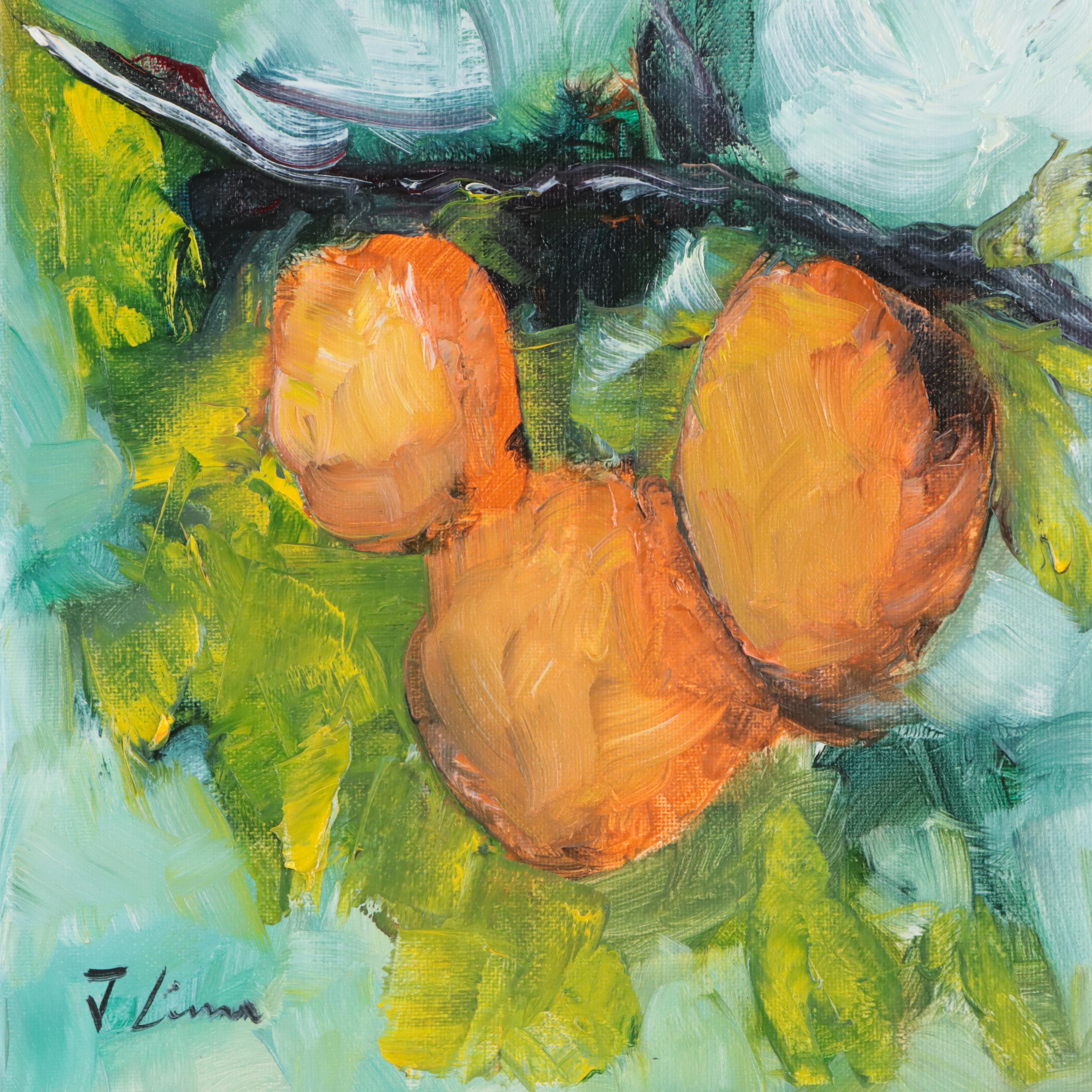 José M. Lima Oil Painting of Hanging Fruit, 2023