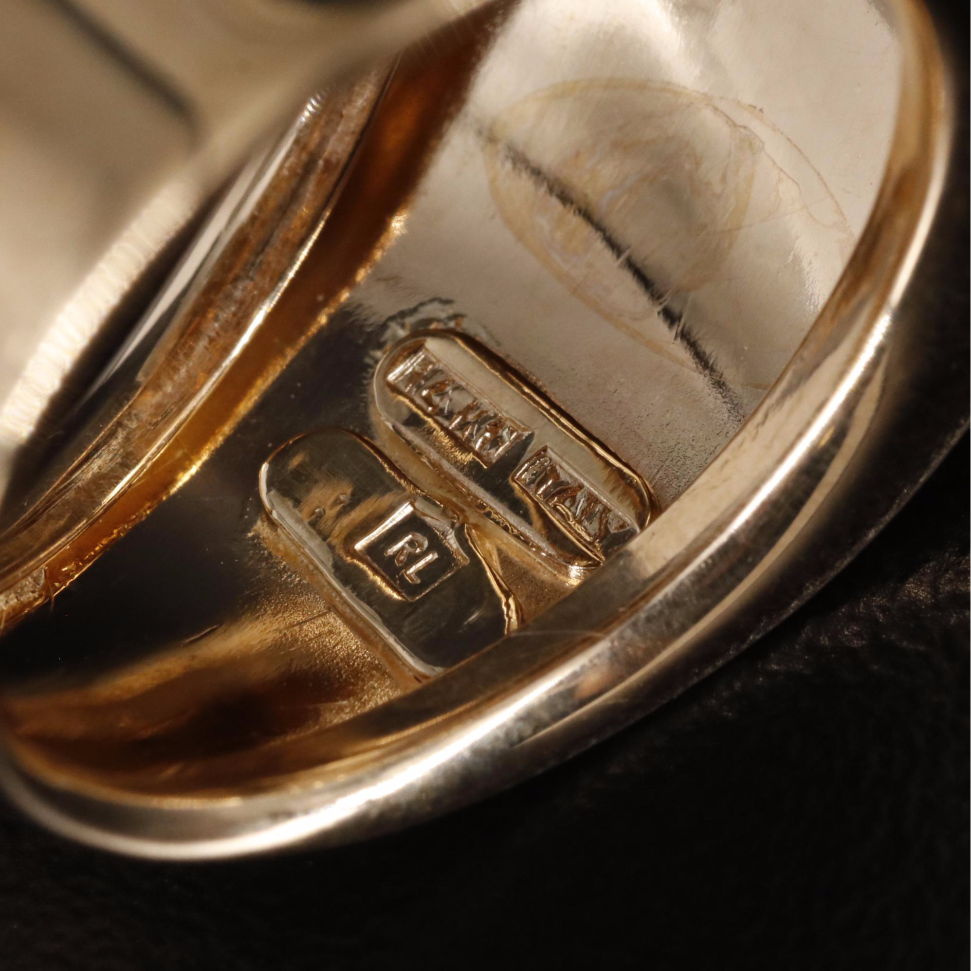 14K Diamond Cut Tapered Cigar Band Ring