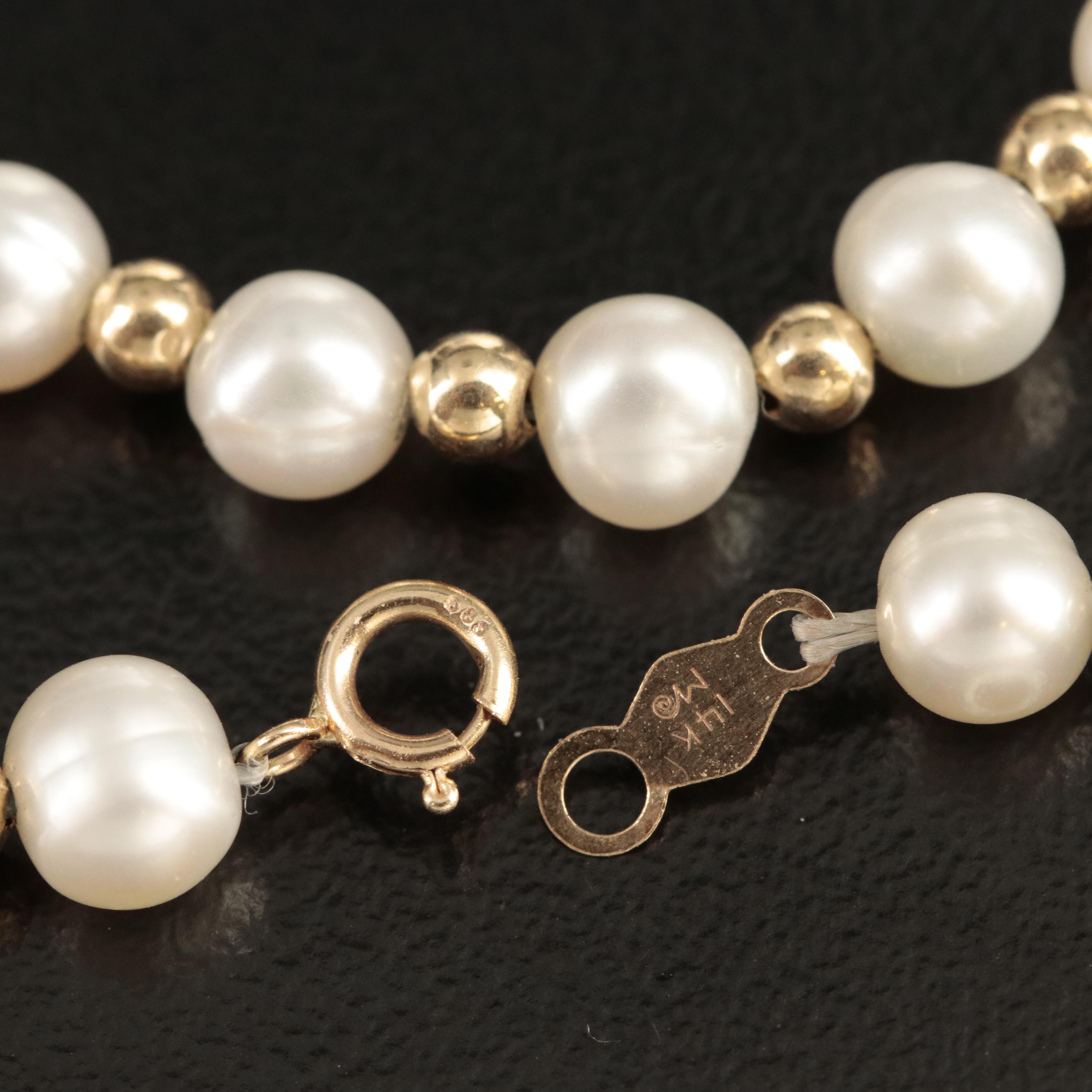 14K Pearl Necklace