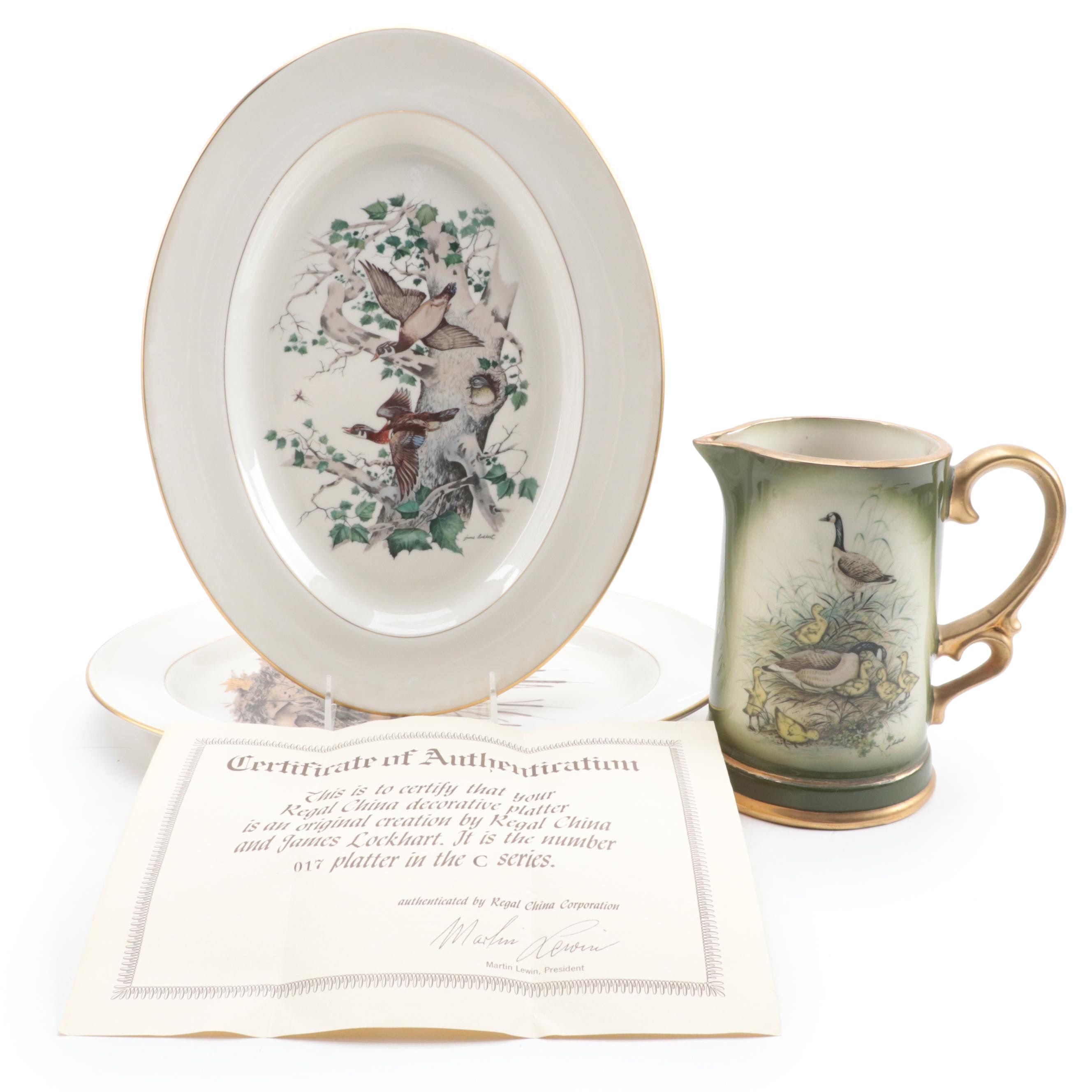 Regal China for James Beam Distilling Co. Ceramic Platters and Pitcher