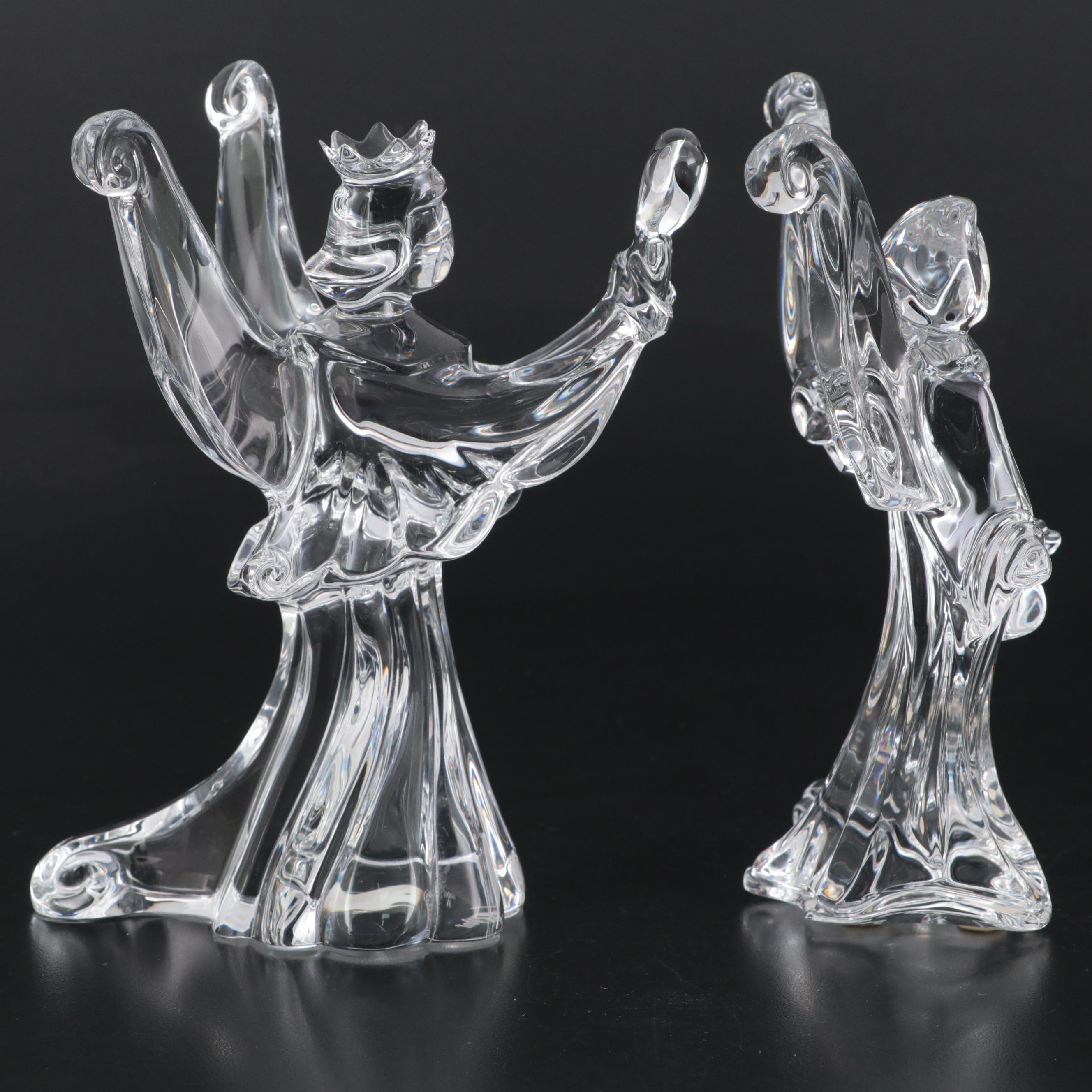 Baccarat "Angel of Love" and "Guardian" Crystal Angel Figures