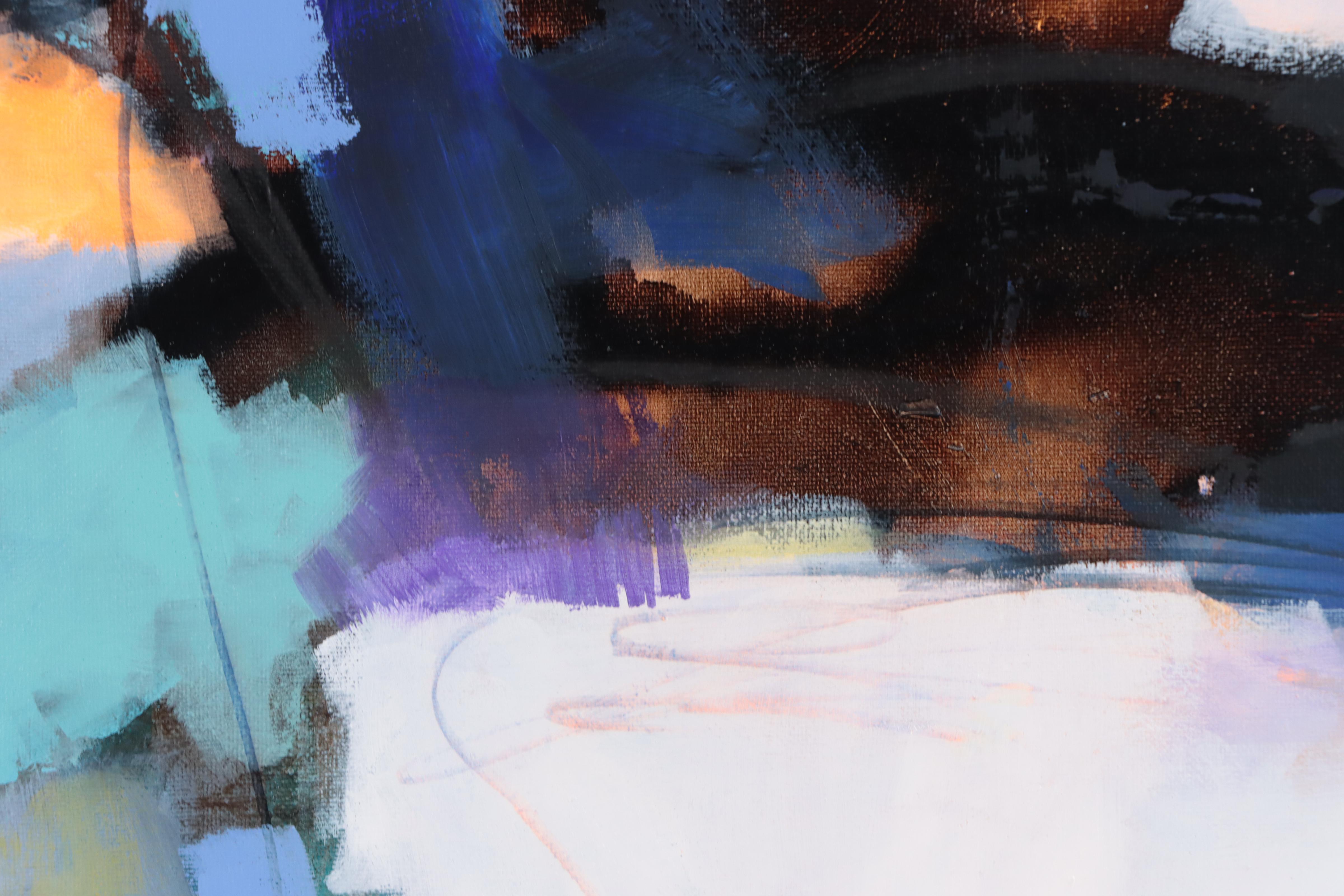 Milagros Pongo Abstract Mixd Media Painting "Ibrat (Urdu)"