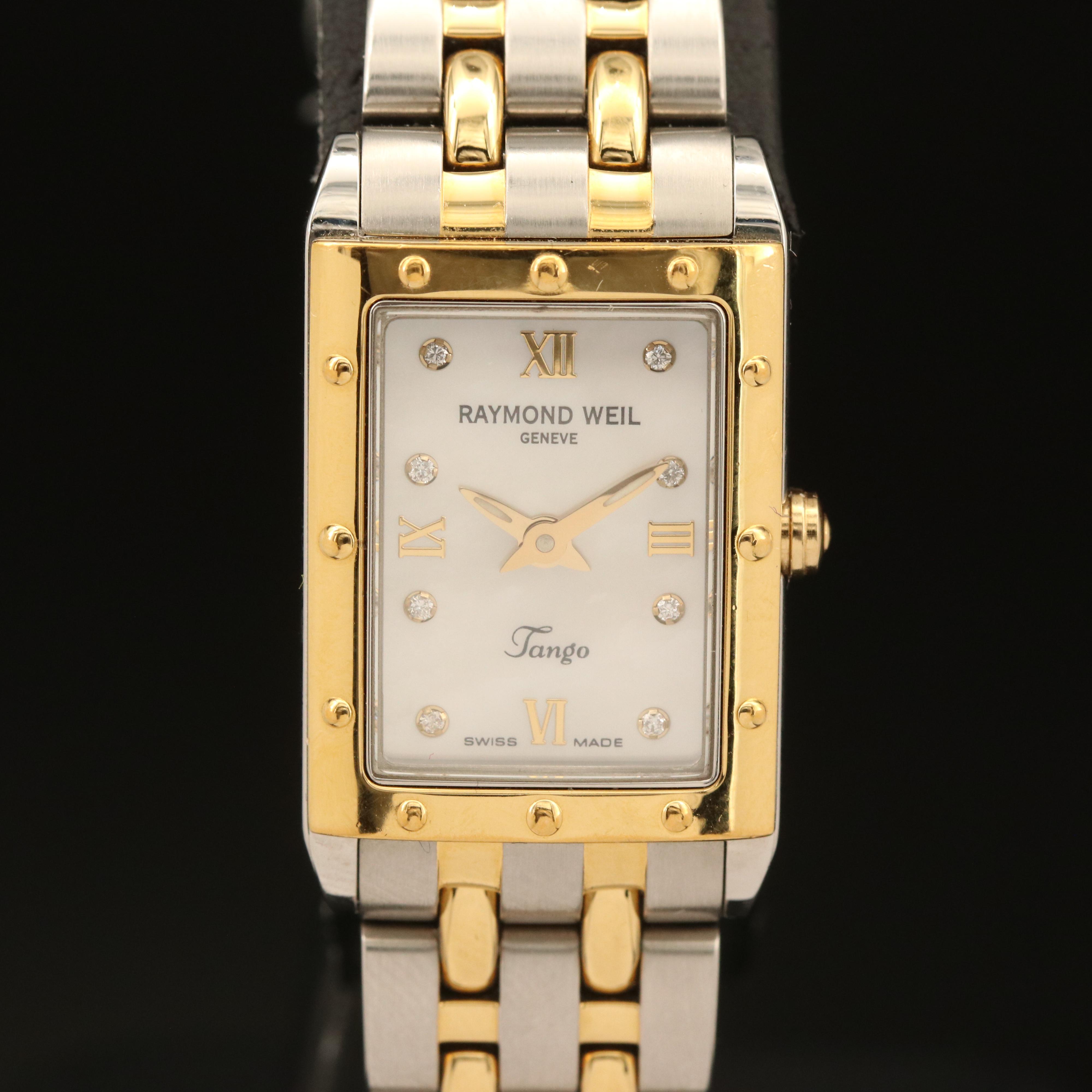 Diamond Raymond Weill Tango Mother-of-Pearl Watch