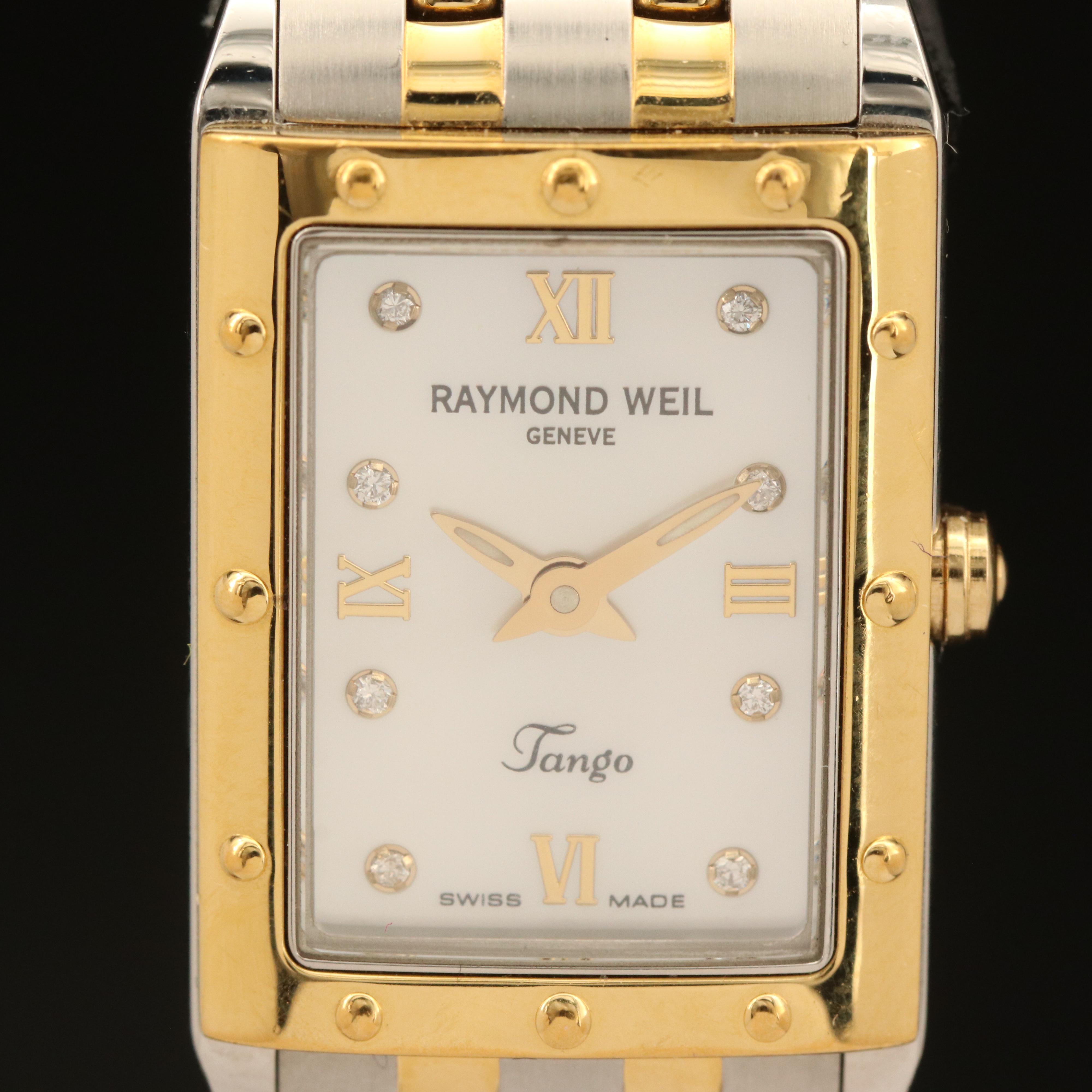 Diamond Raymond Weill Tango Mother-of-Pearl Watch