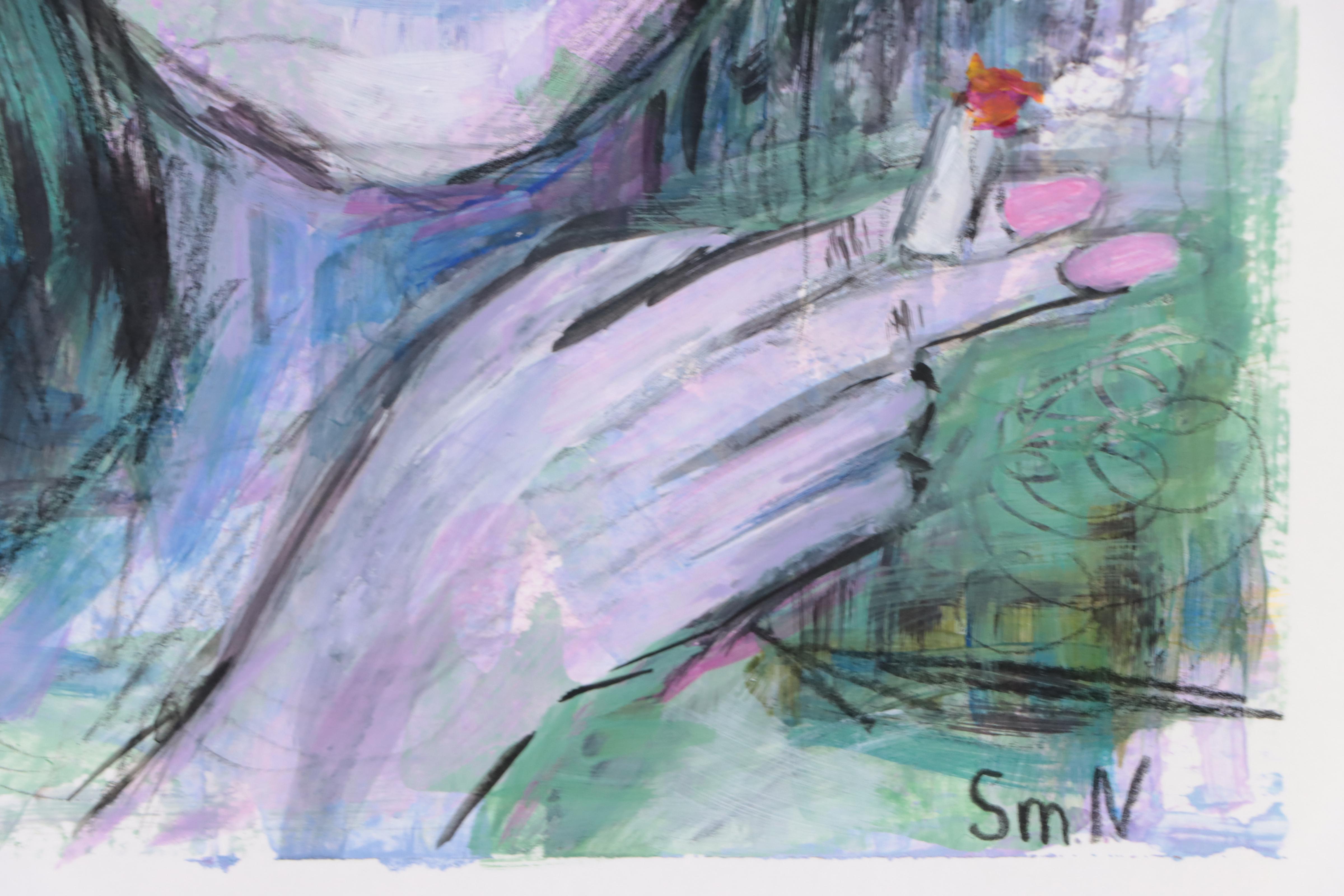 Nadezhda Smirnova Portrait Acrylic Painting of Woman, 2021