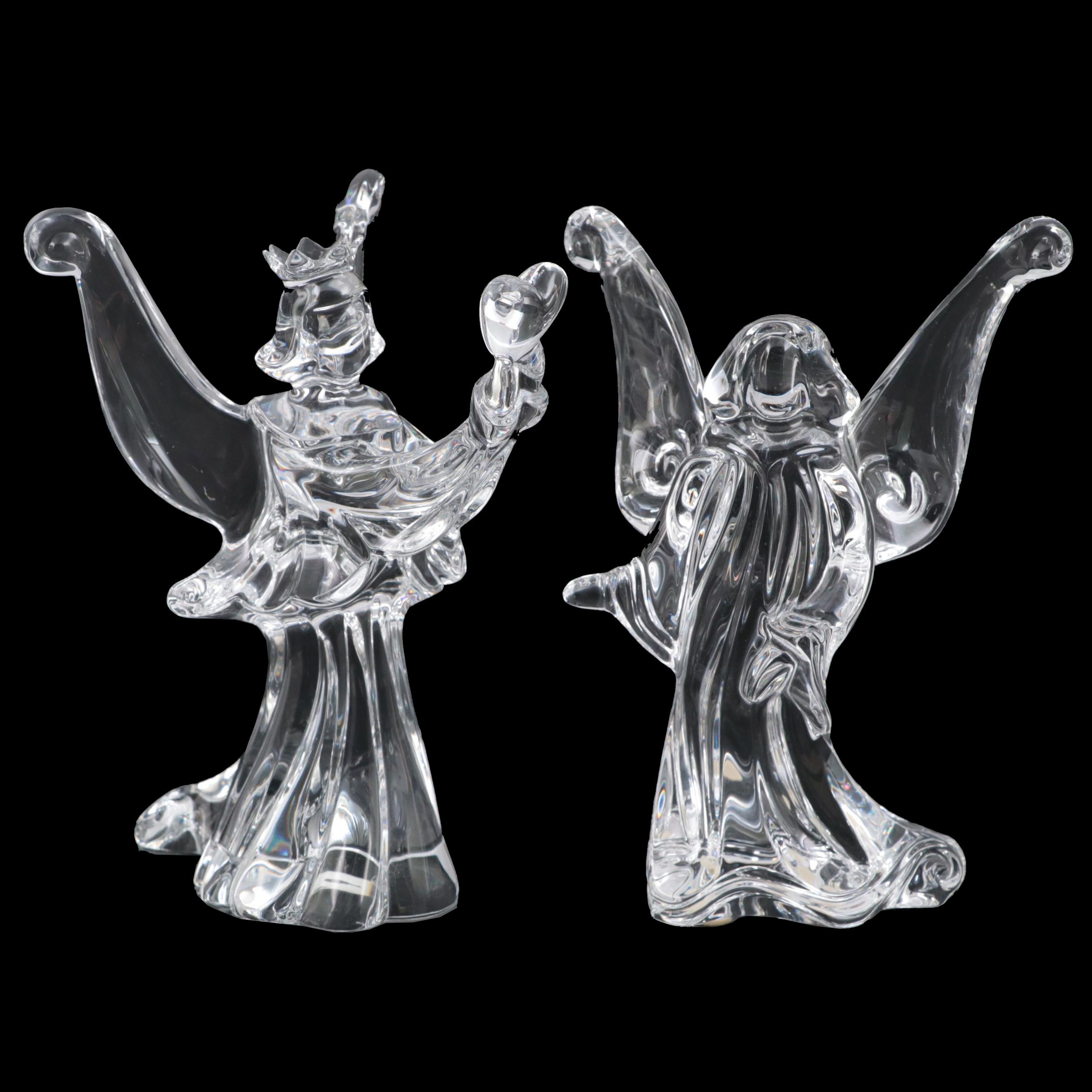 Baccarat "Angel of Love" and "Guardian" Crystal Angel Figures