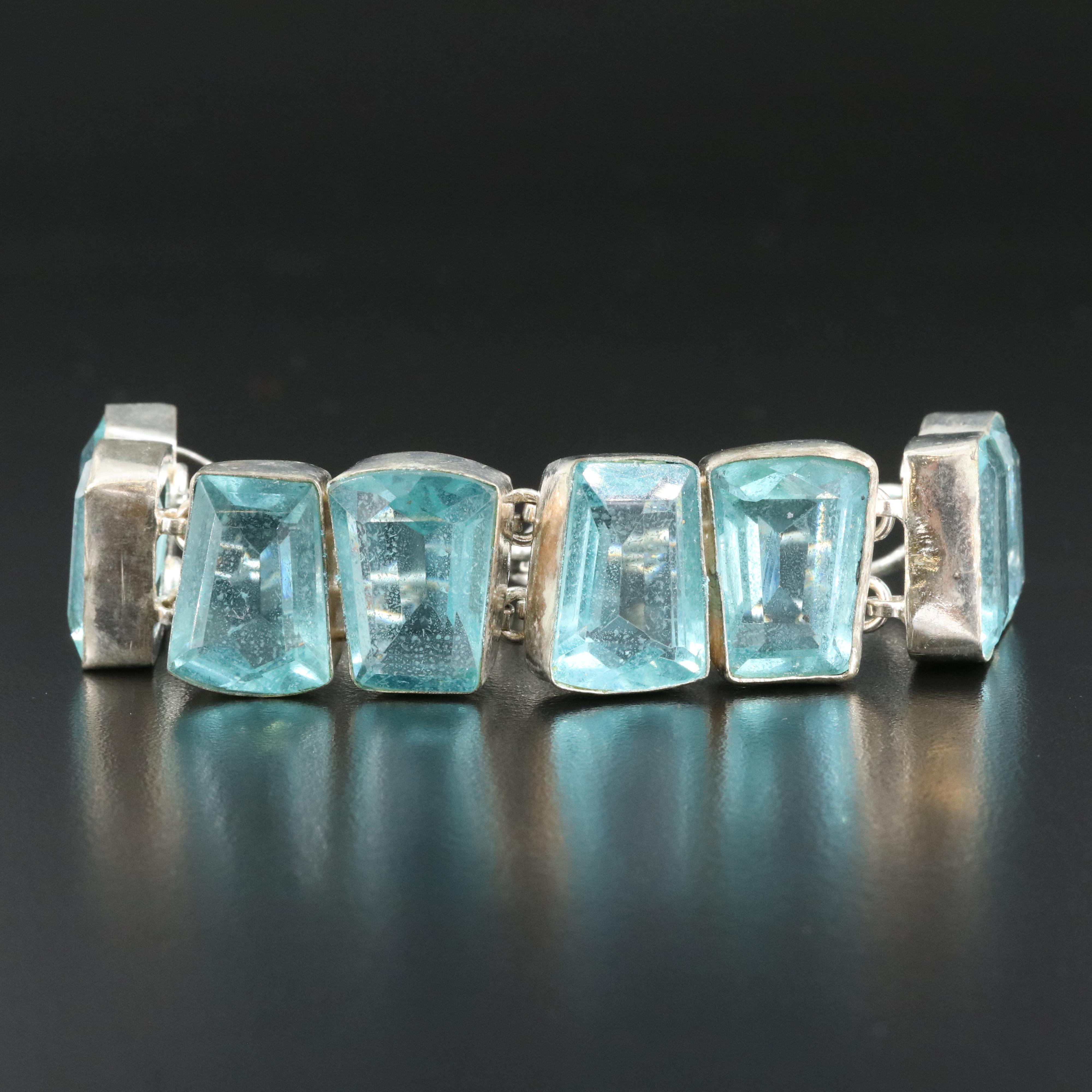 Sterling Glass Bracelet