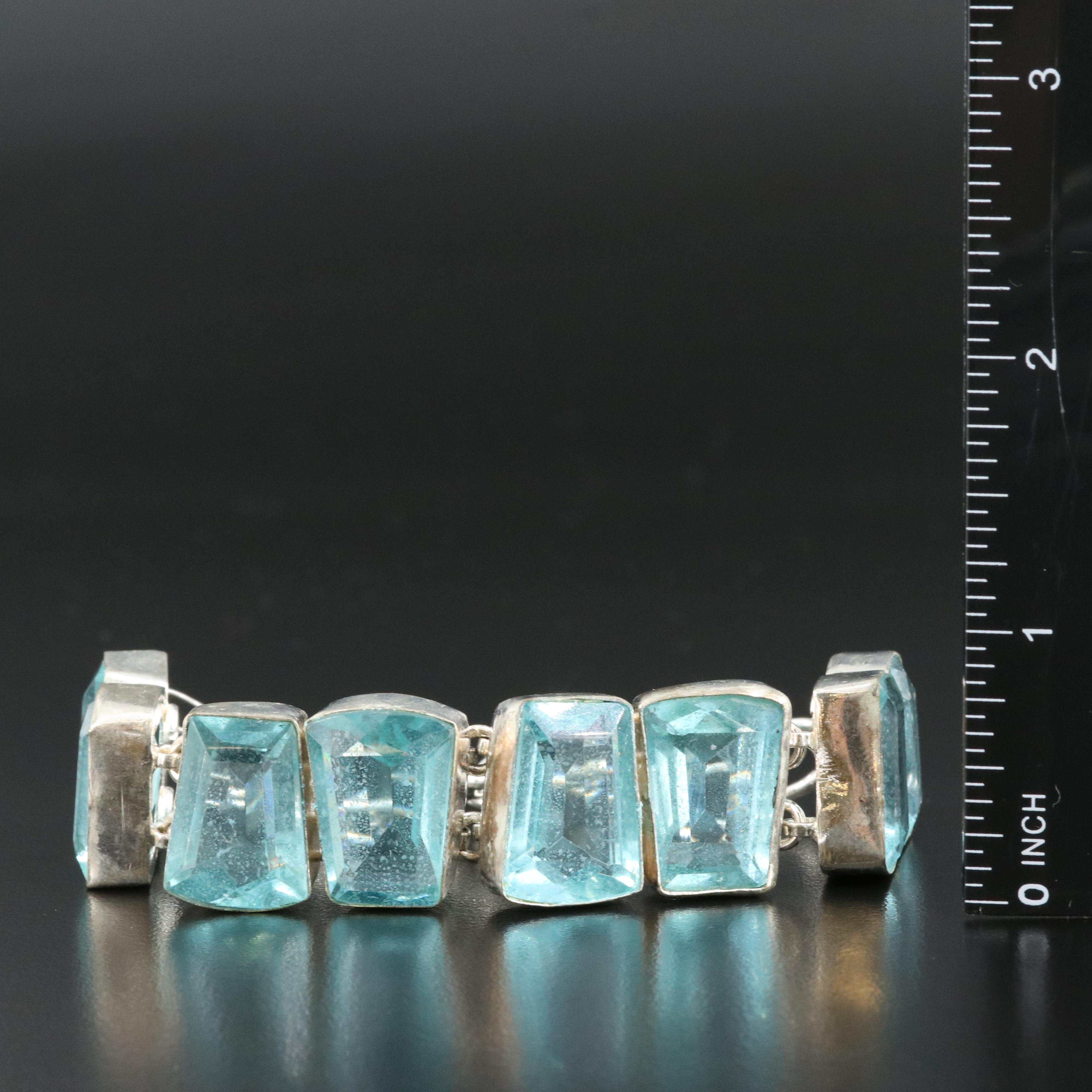 Sterling Glass Bracelet