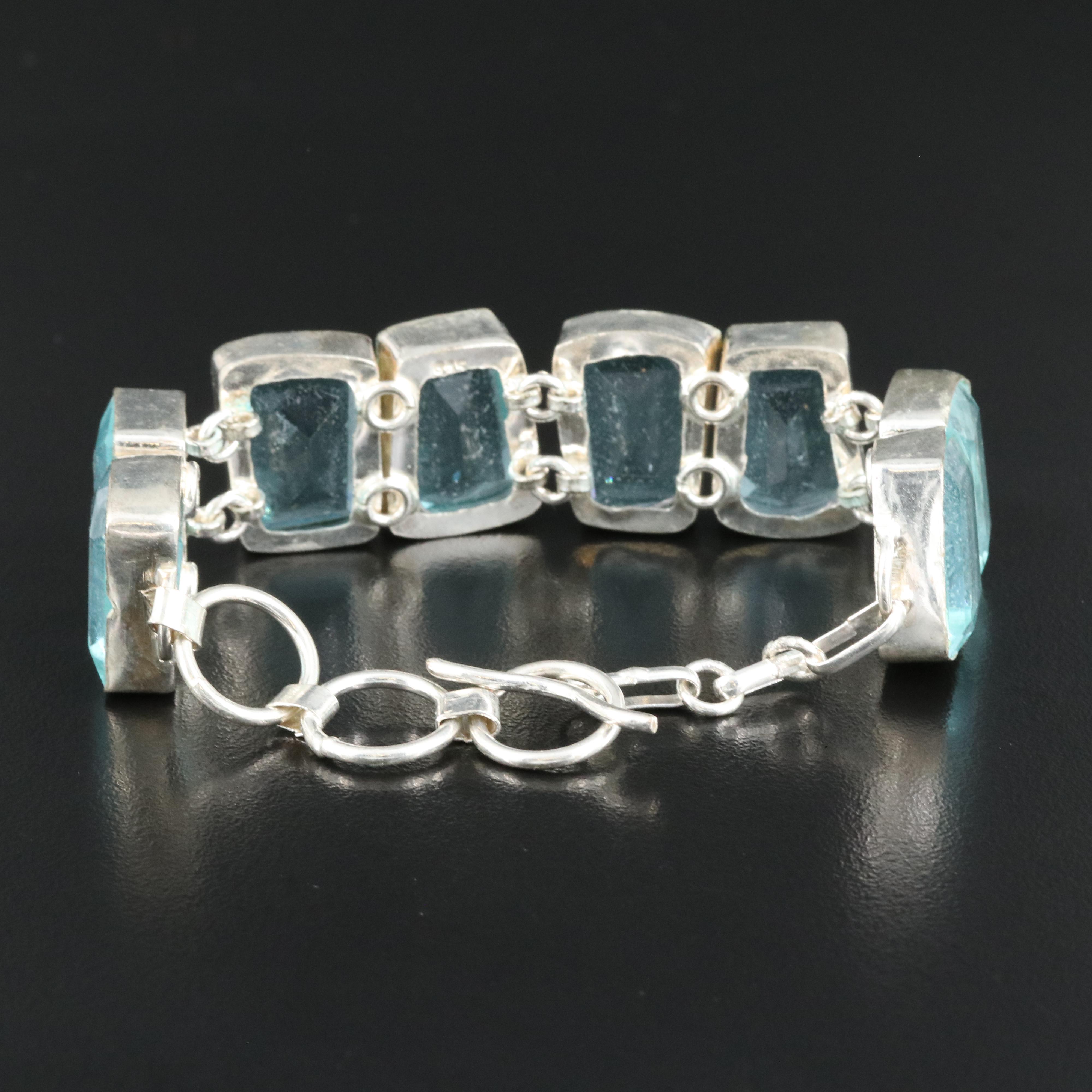 Sterling Glass Bracelet