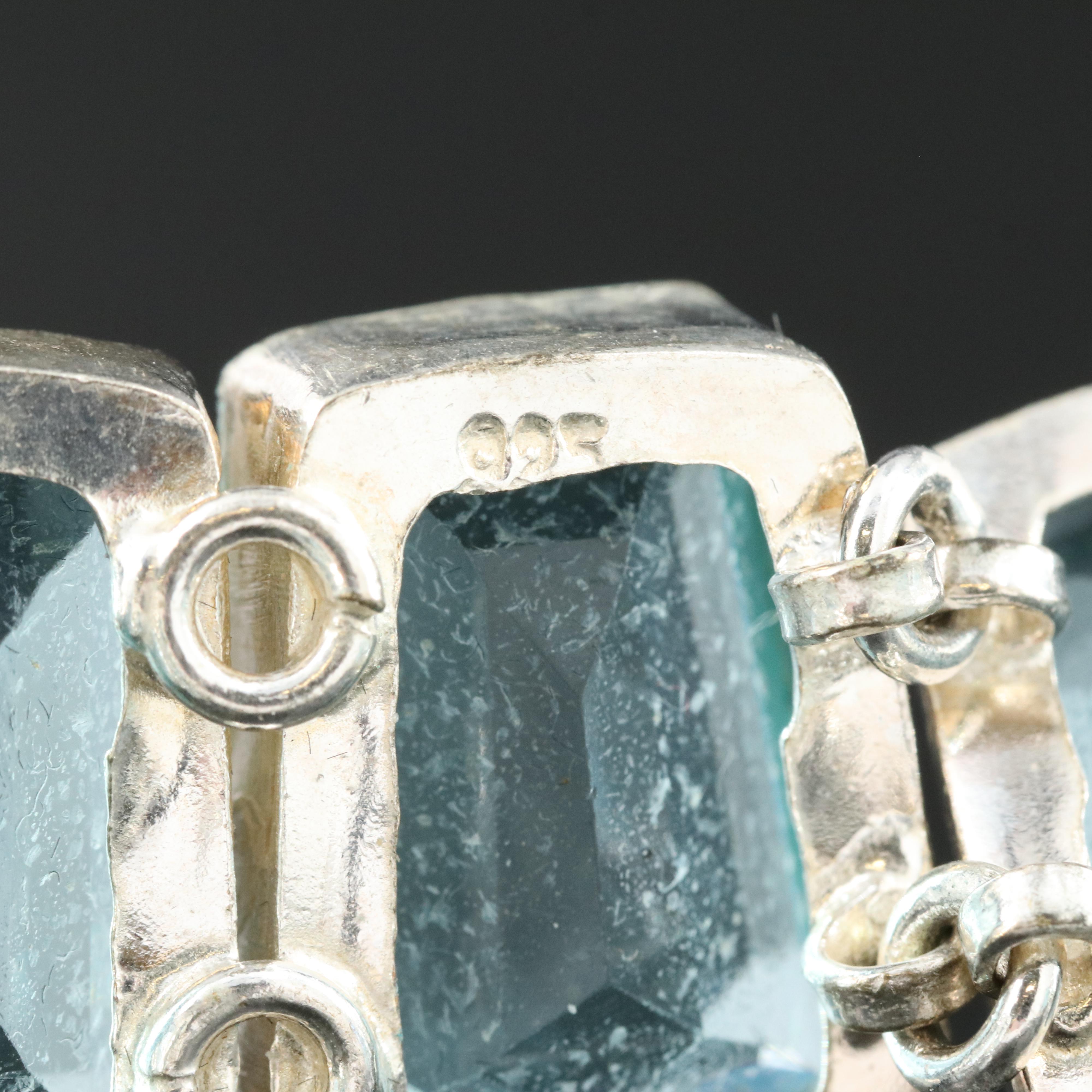 Sterling Glass Bracelet