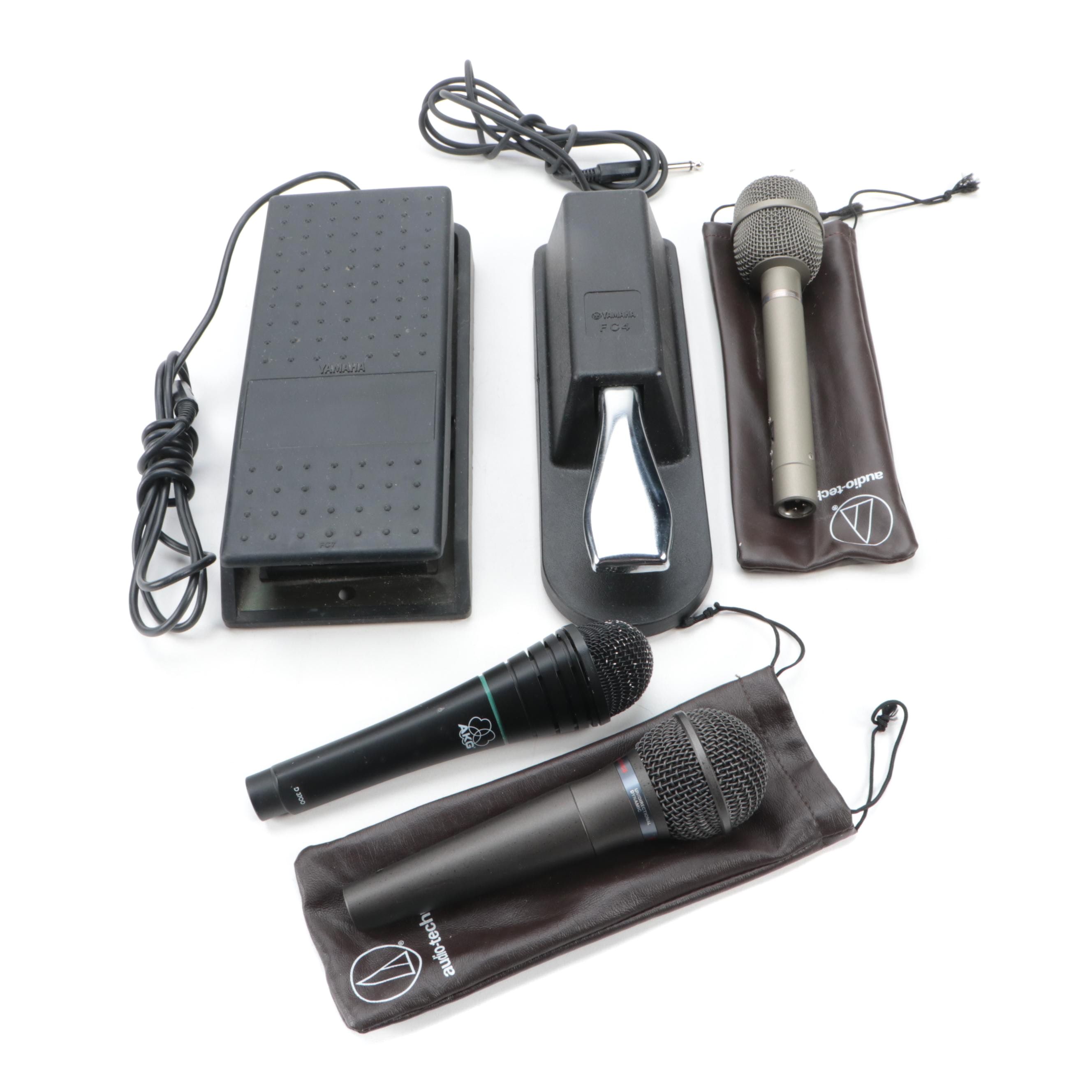 AKG and Audio-Technica Microphones Sustain, Volume and Damper Pedals