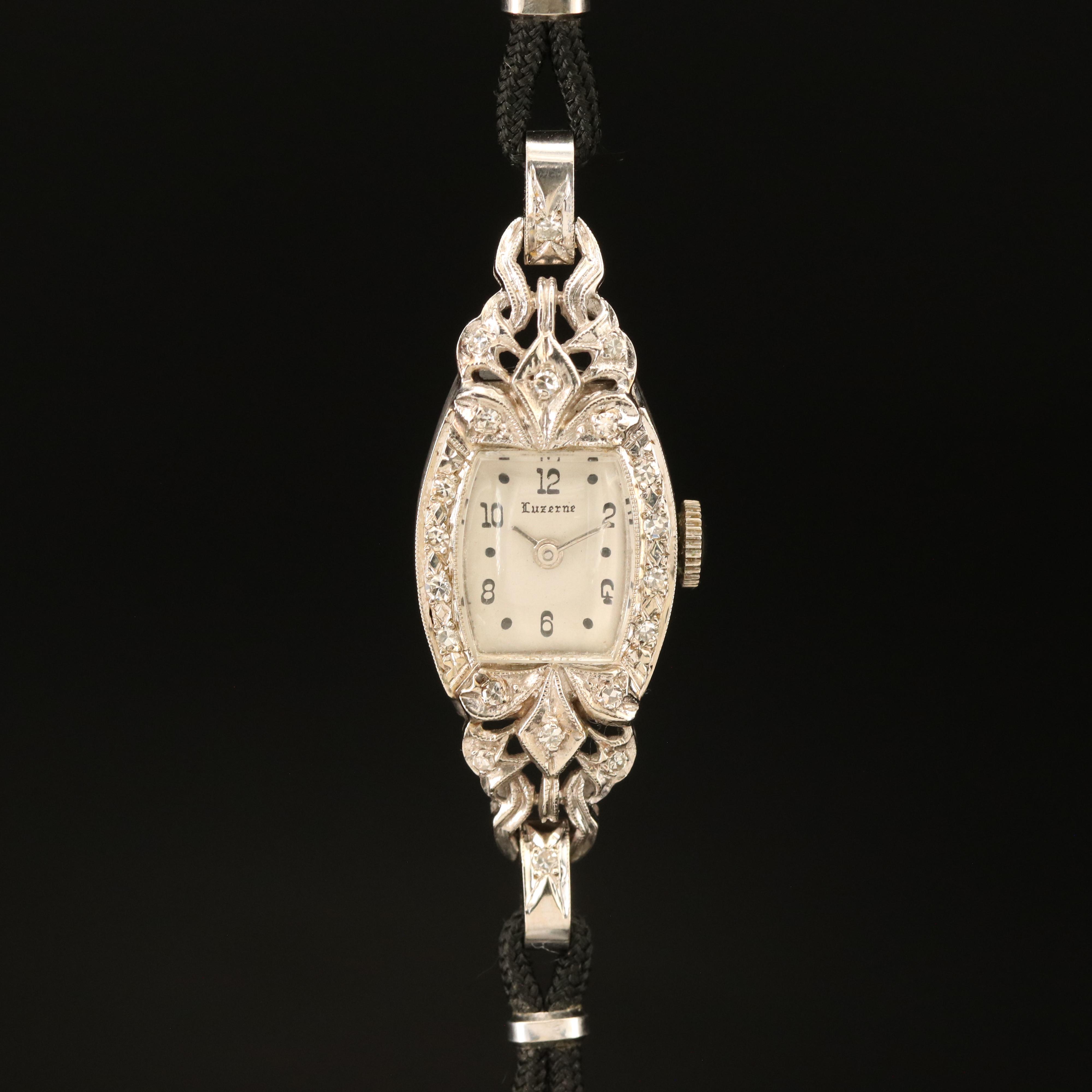 14K and Diamond Luzerne Vintage Watch