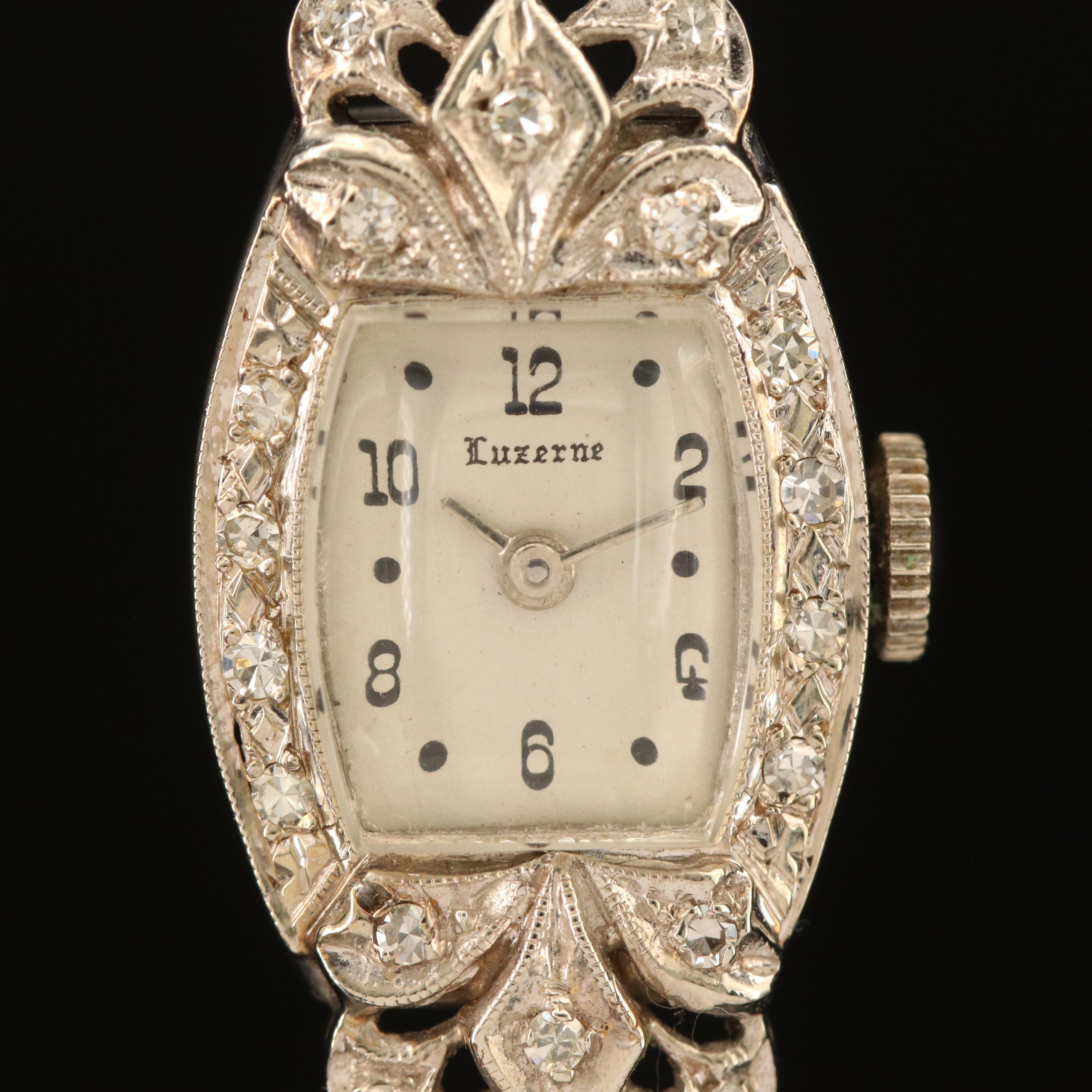 14K and Diamond Luzerne Vintage Watch