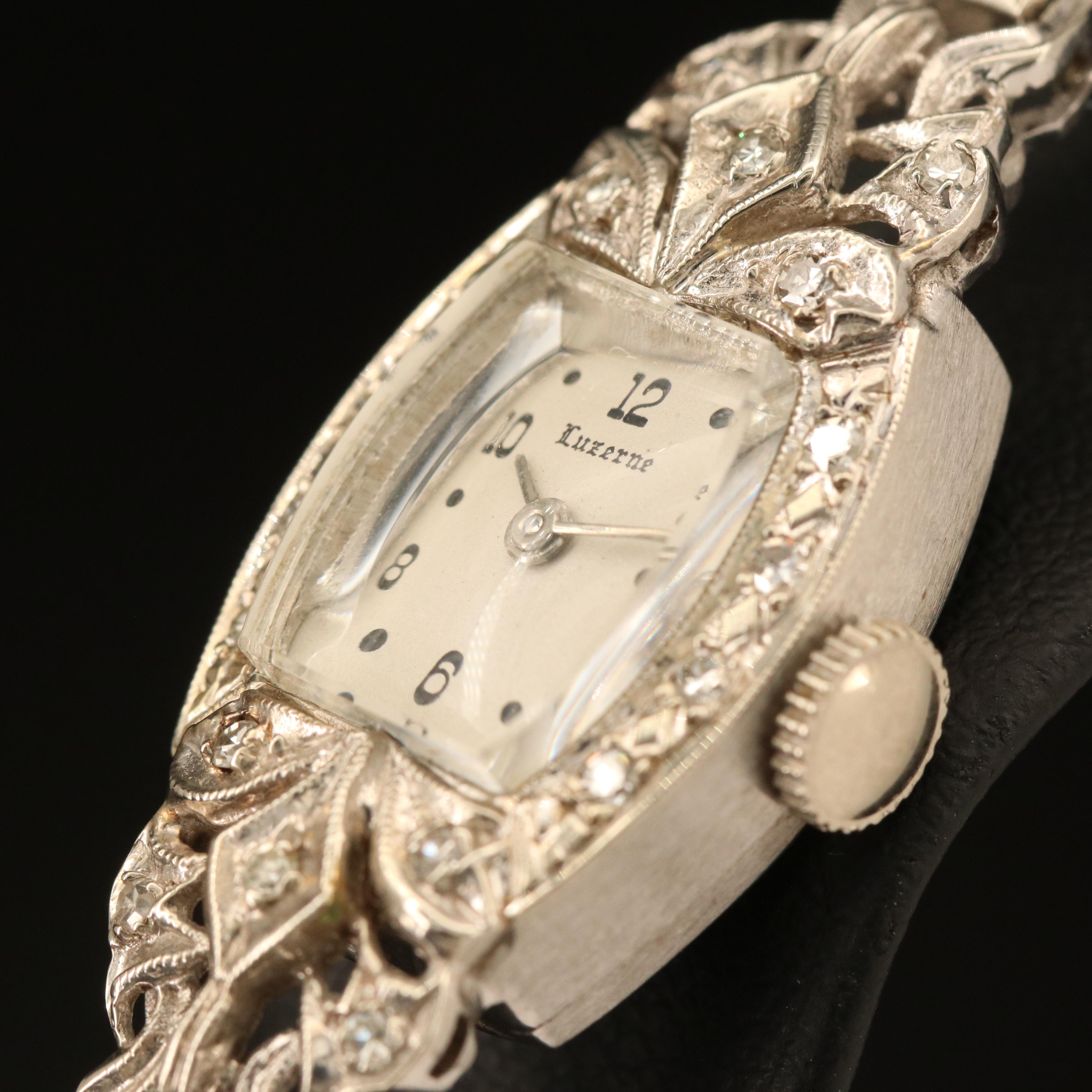 14K and Diamond Luzerne Vintage Watch