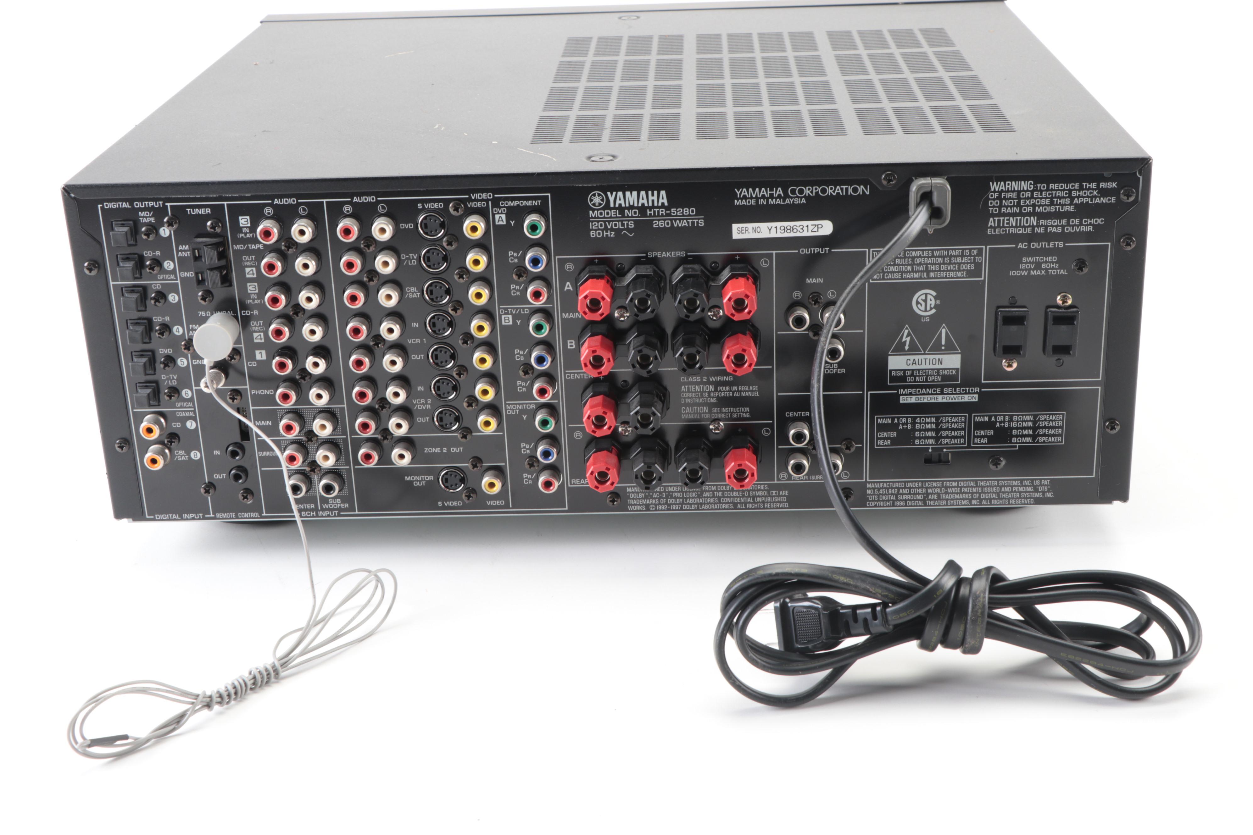 Yamaha HTR-5280 Natural Sound A/V Receiver with Remote