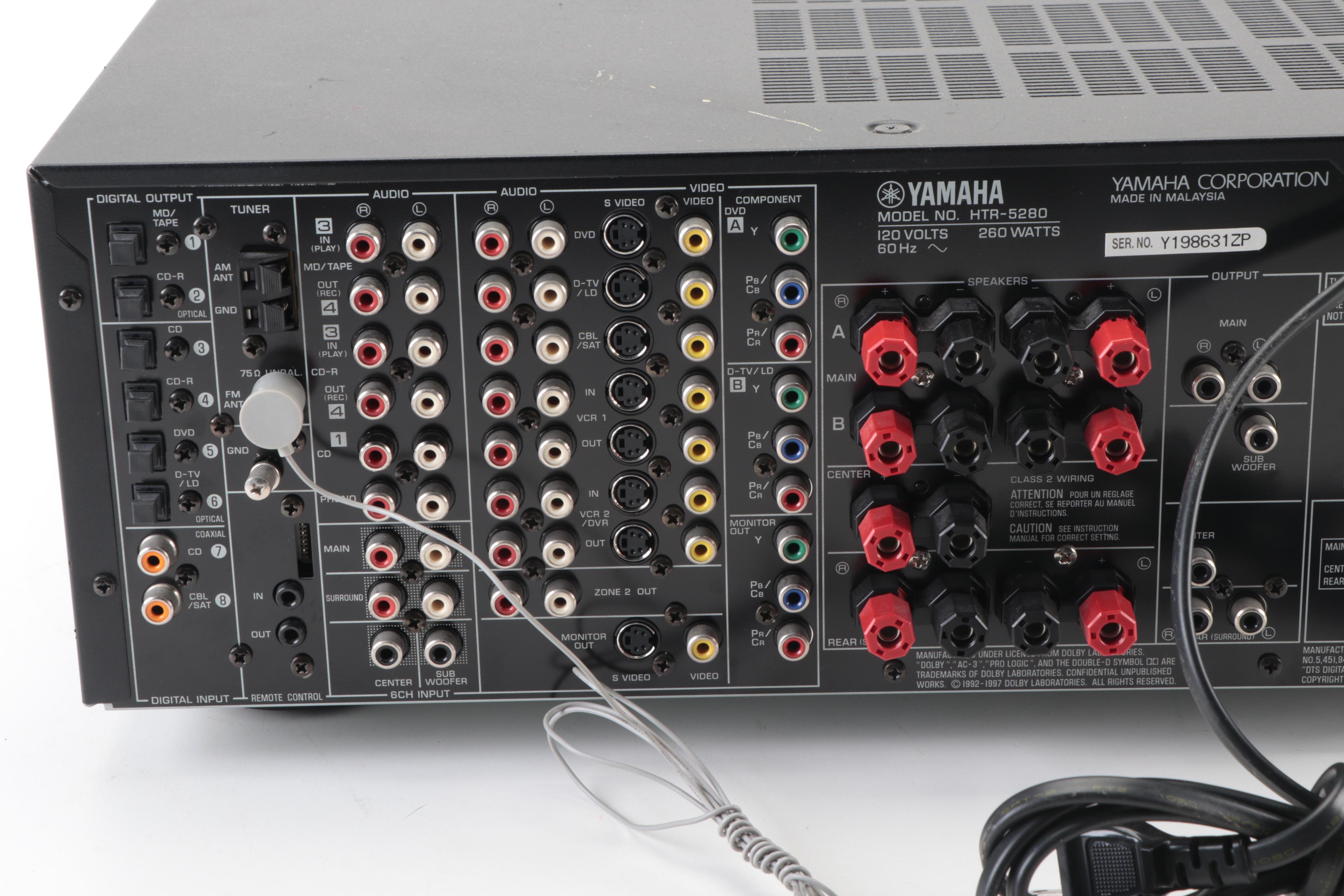 Yamaha HTR-5280 Natural Sound A/V Receiver with Remote