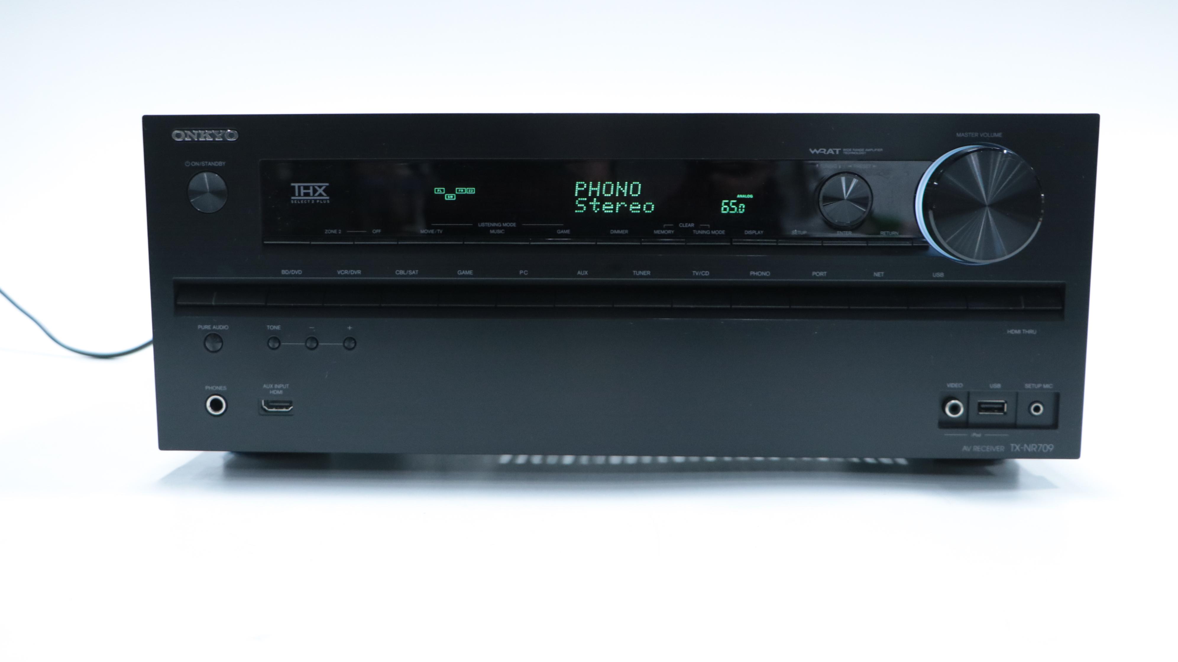 Onkyo TX-NR709 A/V Receiver with Remote and Audyssey Calibrating Microphone