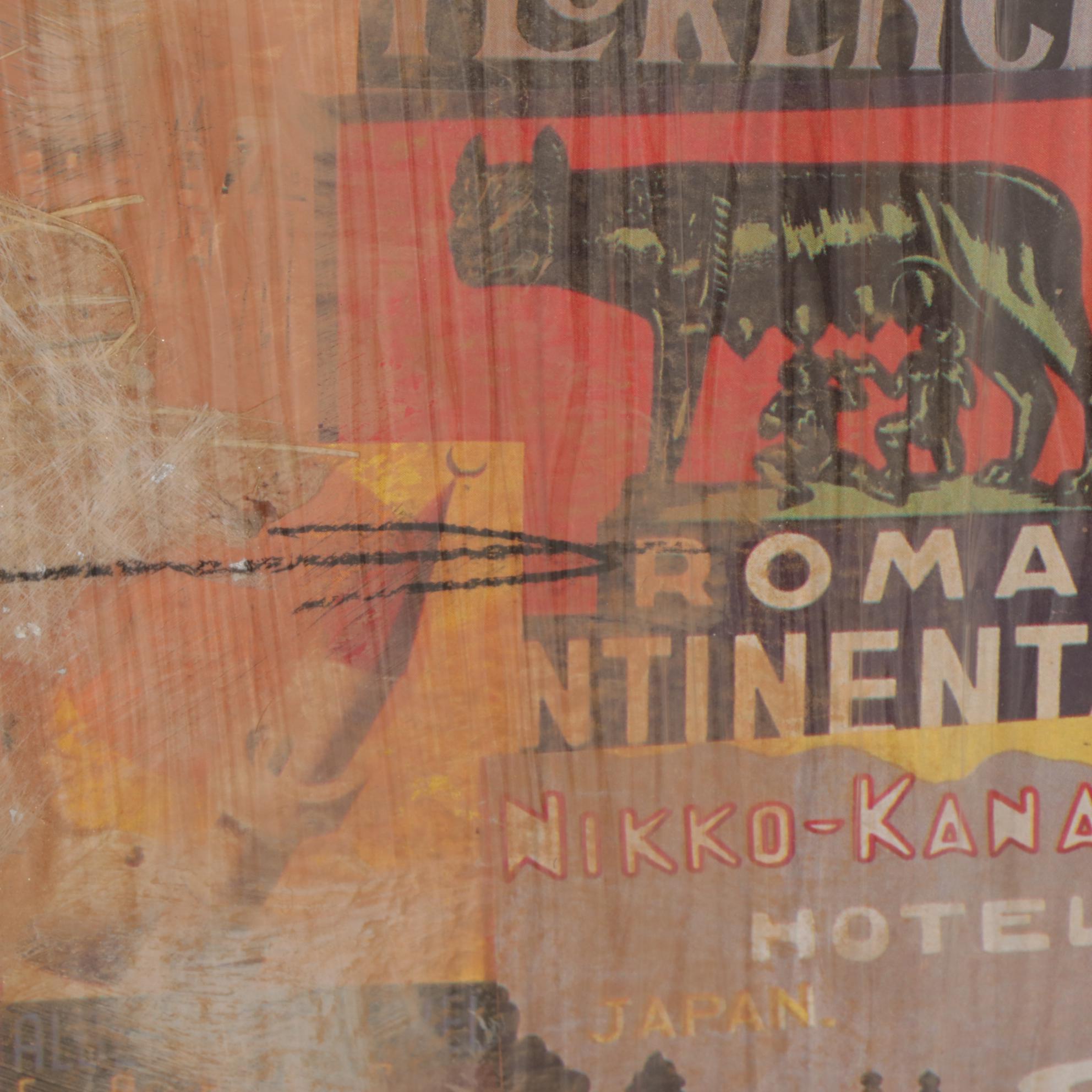 Starlie Sokol-Hohne Mixed Media Monoprint of World Map, Circa 2000