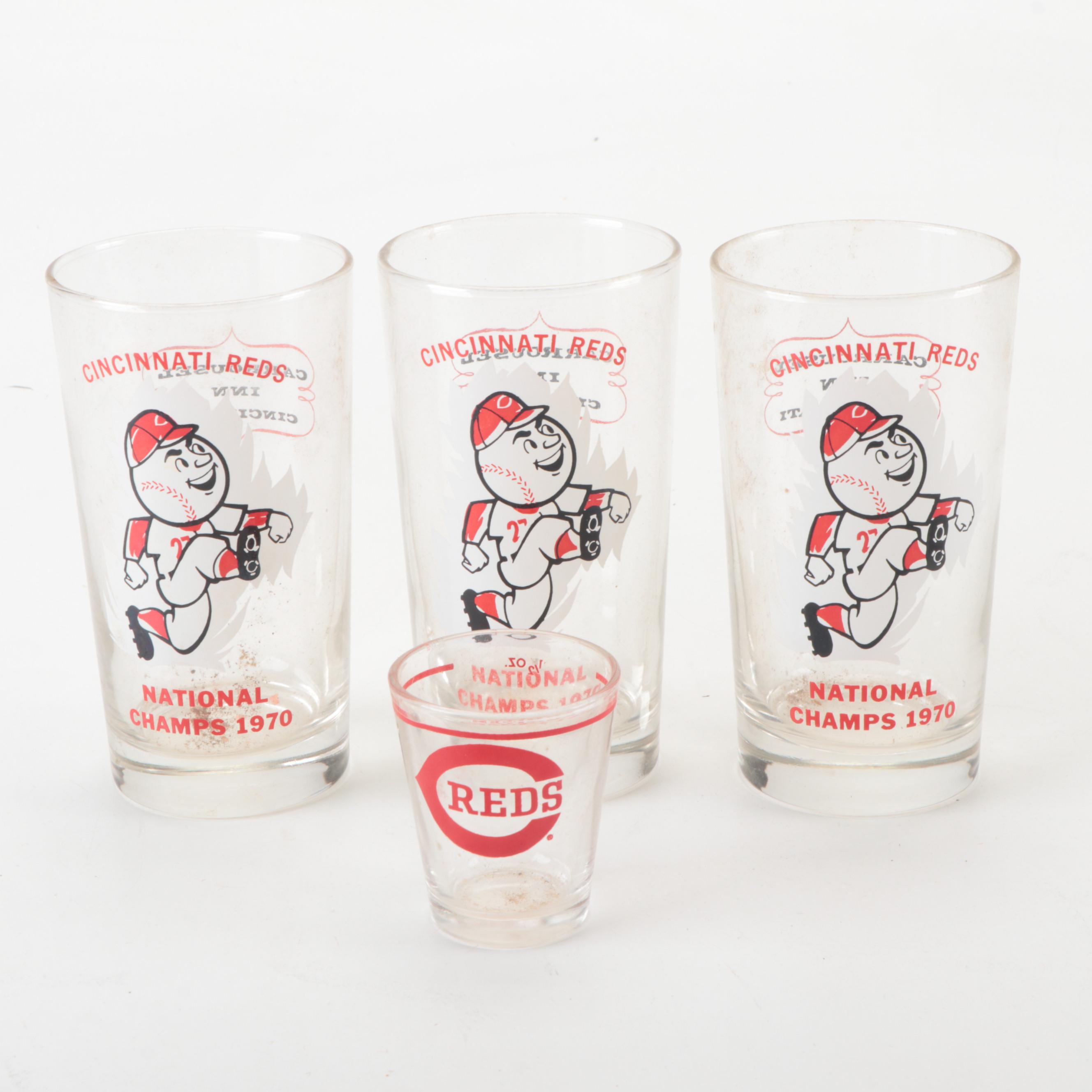 Cincinnati Reds Tumblers, Ashtray, Pennant, Beer Stein and More, Late 20th C.