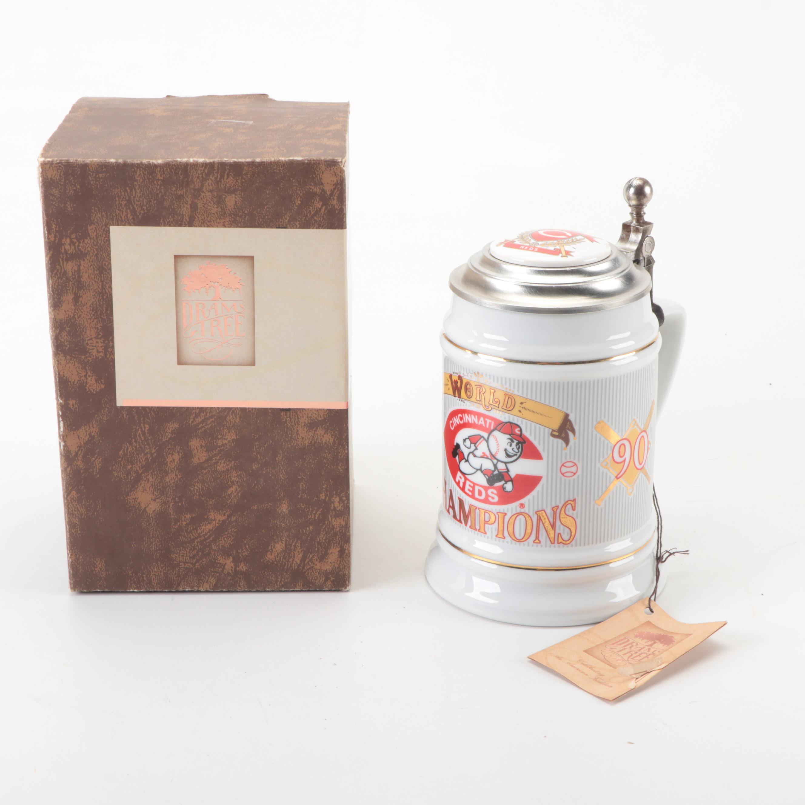 Cincinnati Reds Tumblers, Ashtray, Pennant, Beer Stein and More, Late 20th C.