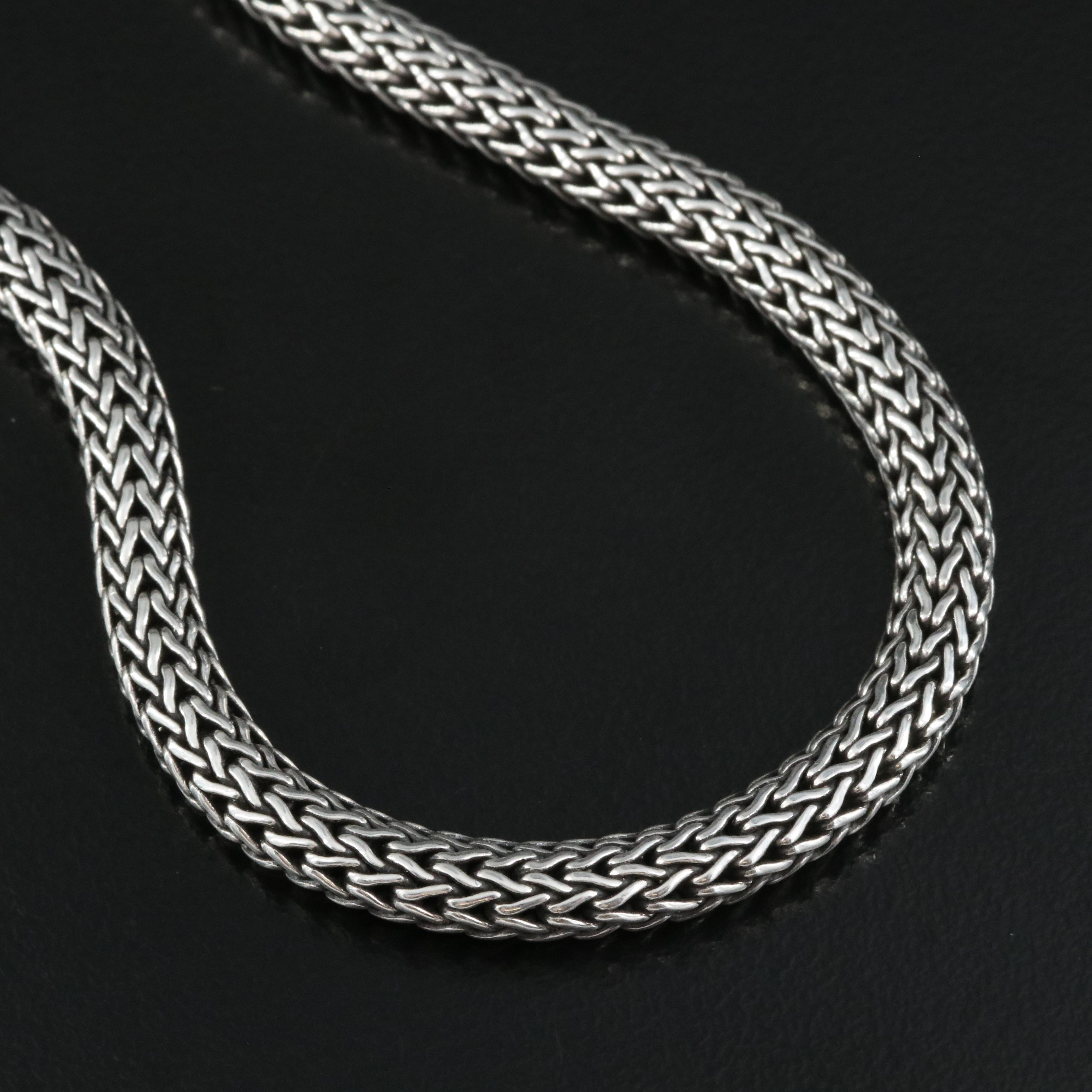 John Hardy Legends Naga Sterling Snake Lariat Necklace with 18K Bonded Accents