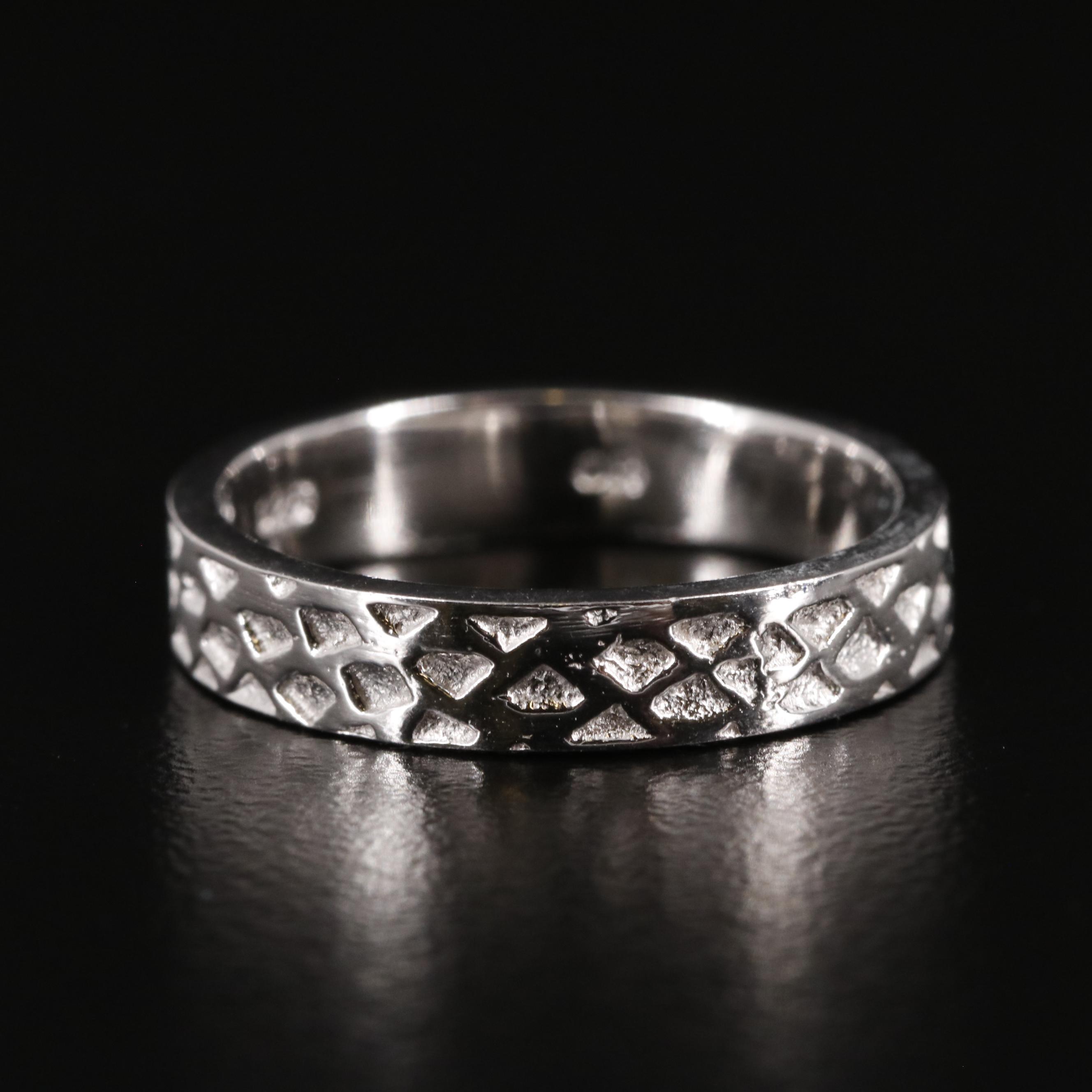 Sterling Textured Band