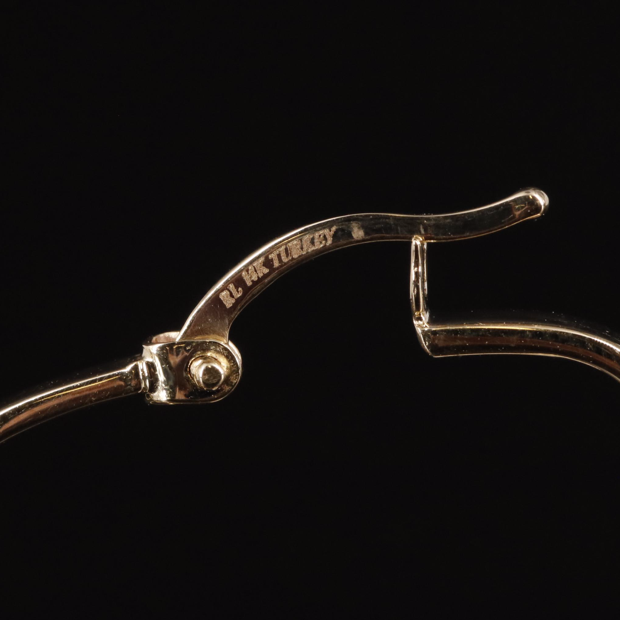 14K Square Hoop Earrings