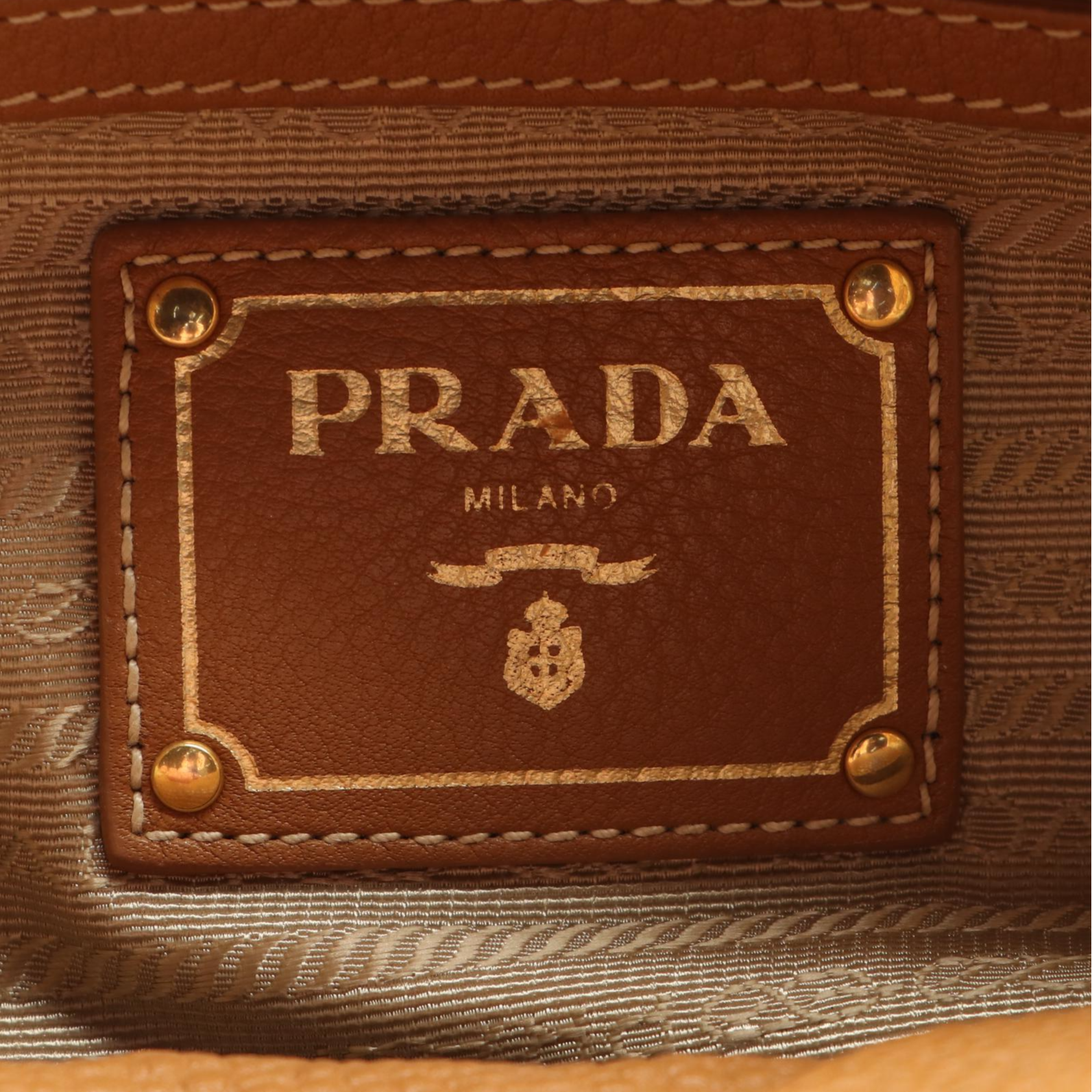 Prada Shoulder Tote in Vitello Daino Leather