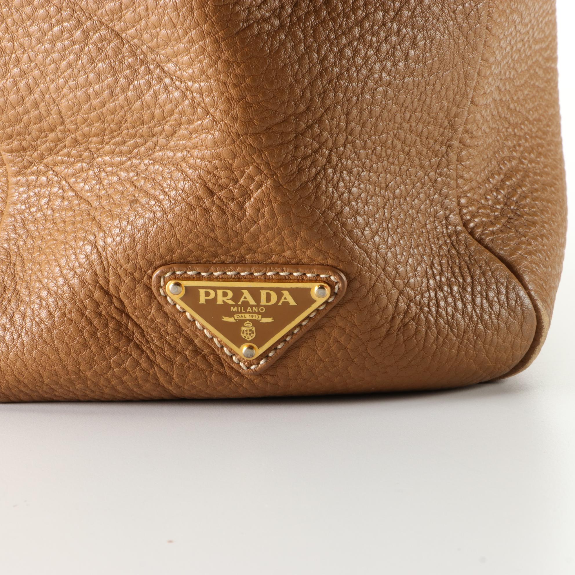 Prada Shoulder Tote in Vitello Daino Leather