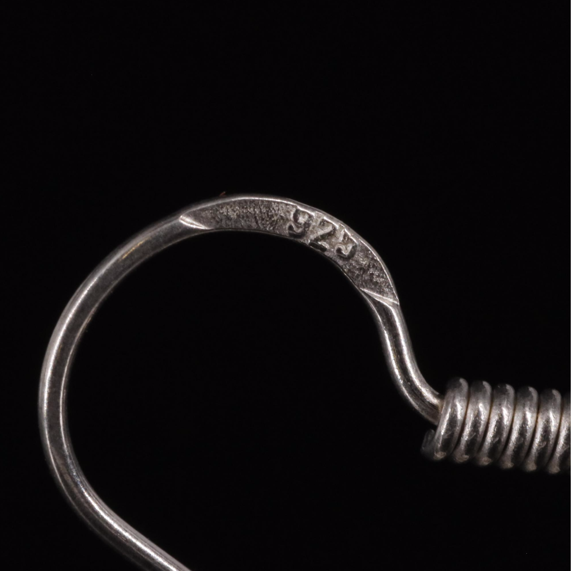 Sterling Citrine Drop Earrings