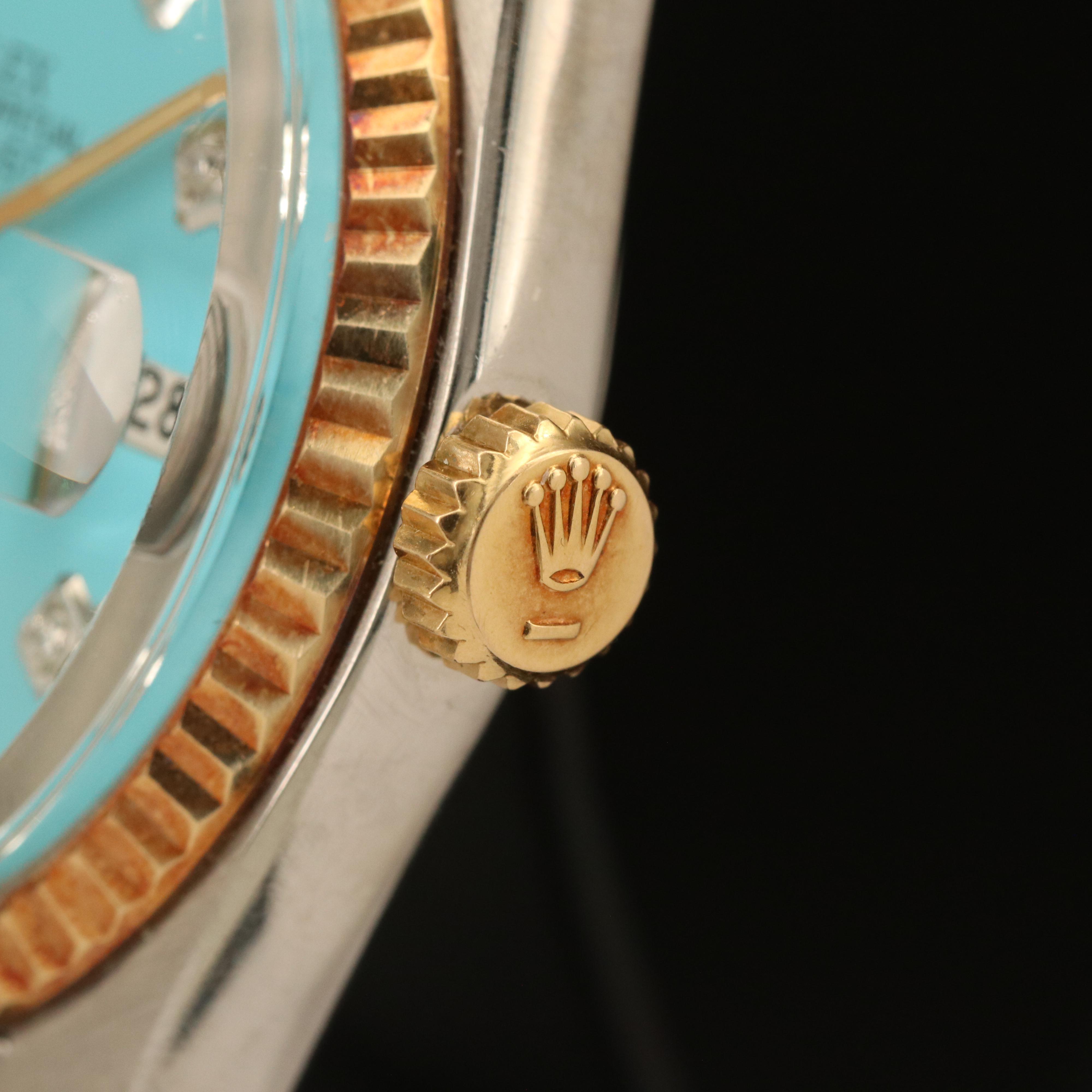 1973 Rolex Custom Diamond Dial Datejust Watch