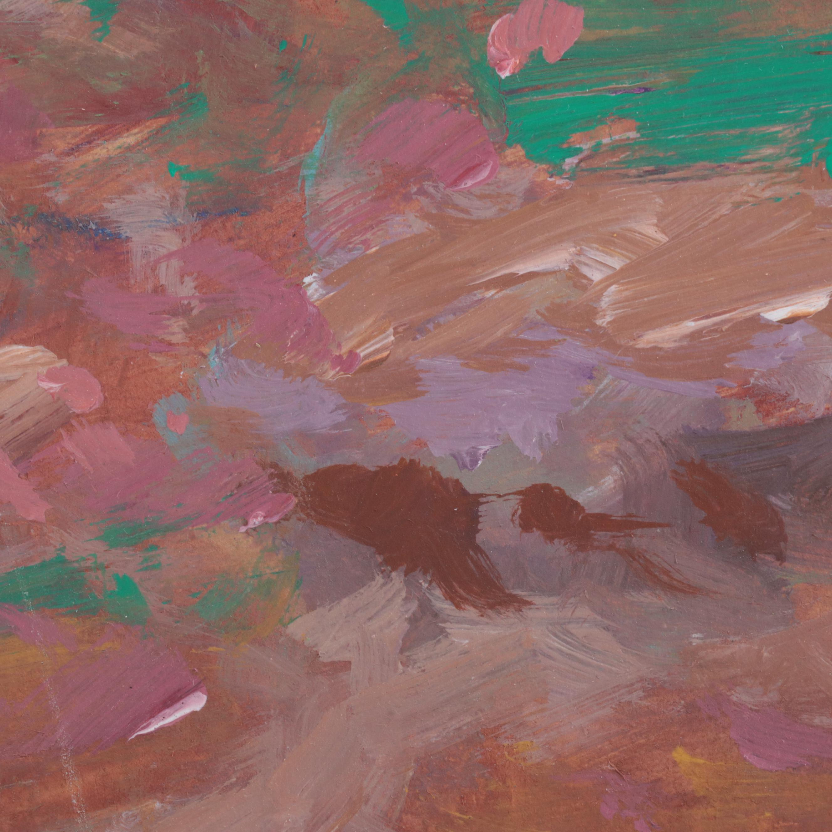 Robert Riddle-Baker Acrylic Painting "A Bank of Trees," 2023