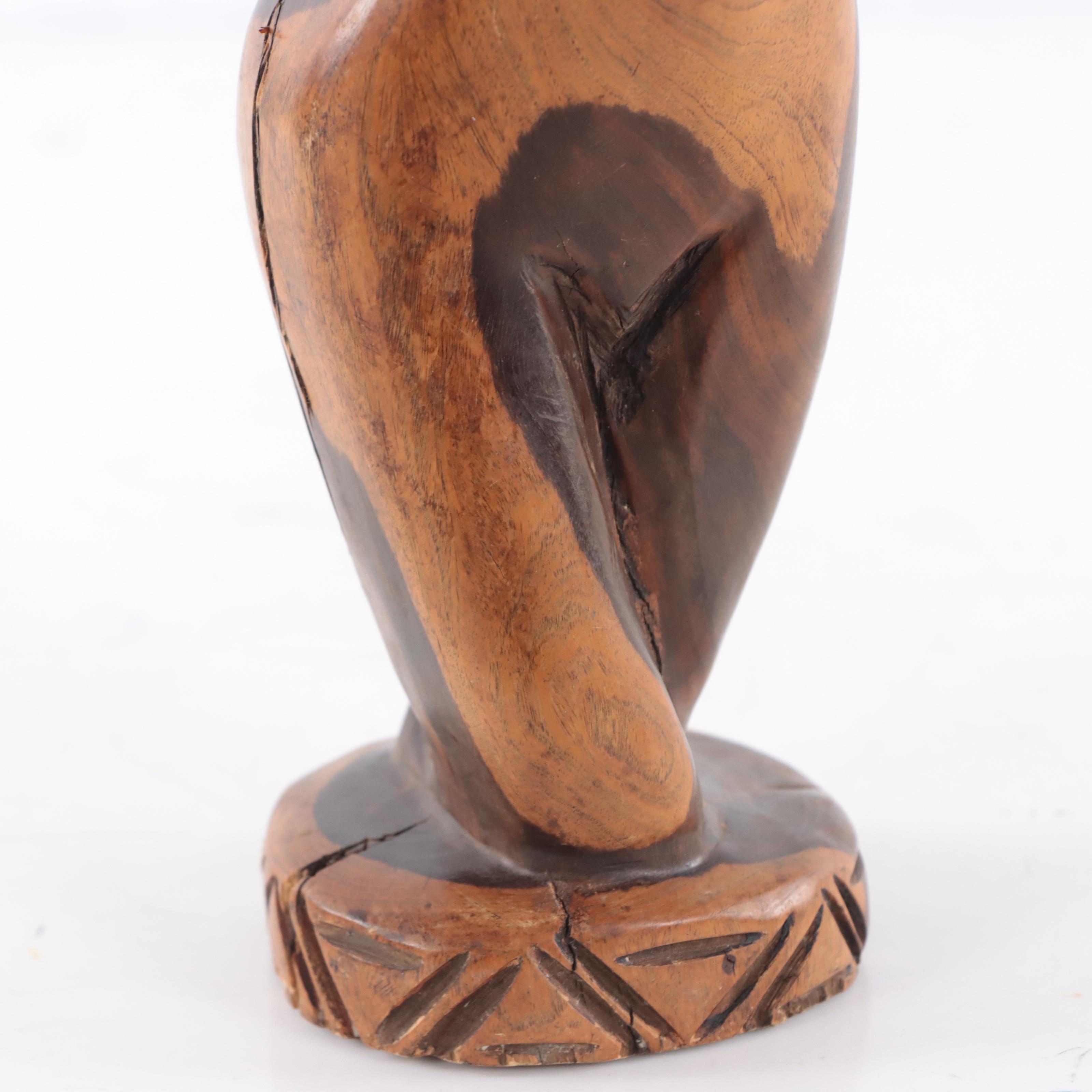 Carved Wood Female Figure Sculpture