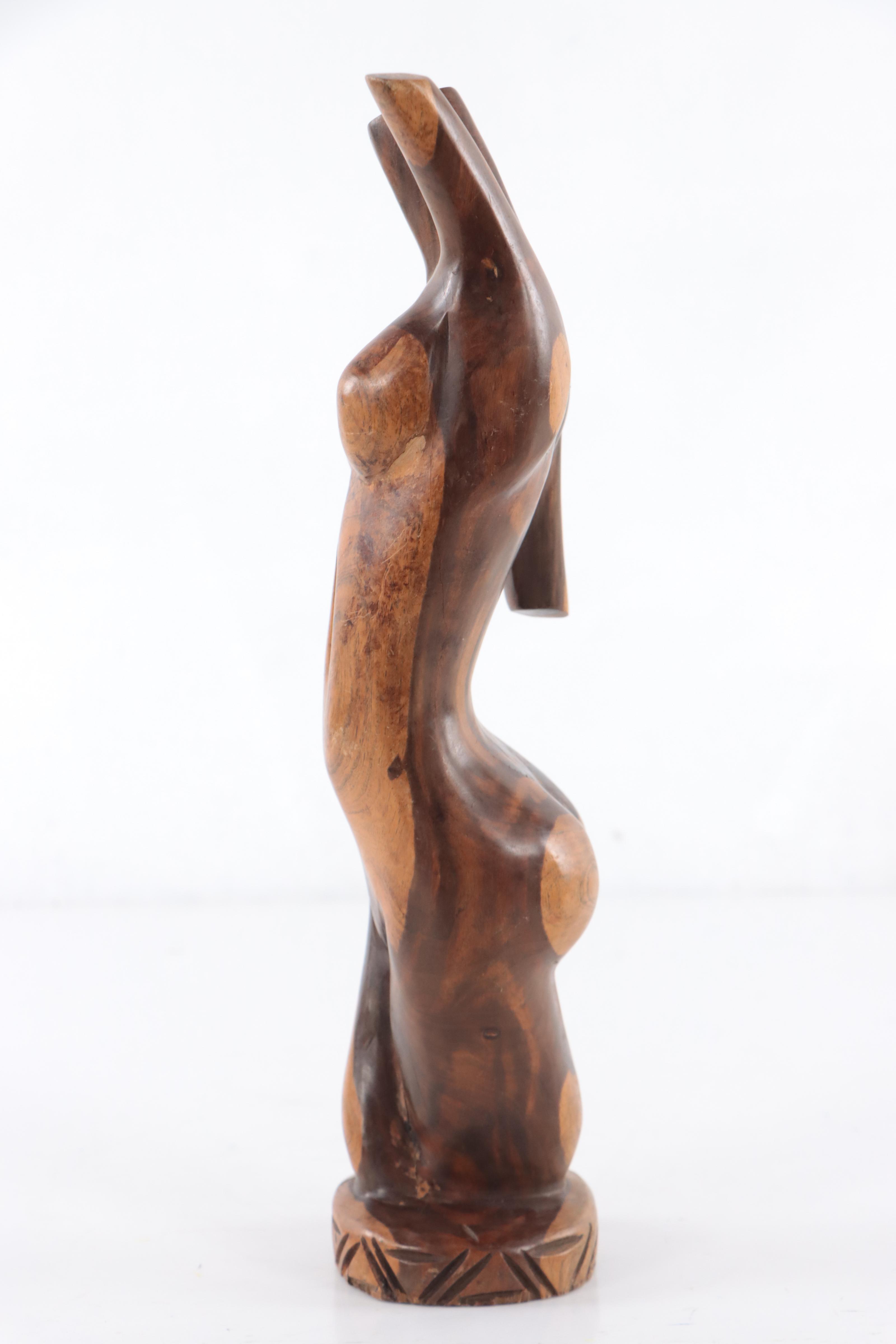 Carved Wood Female Figure Sculpture