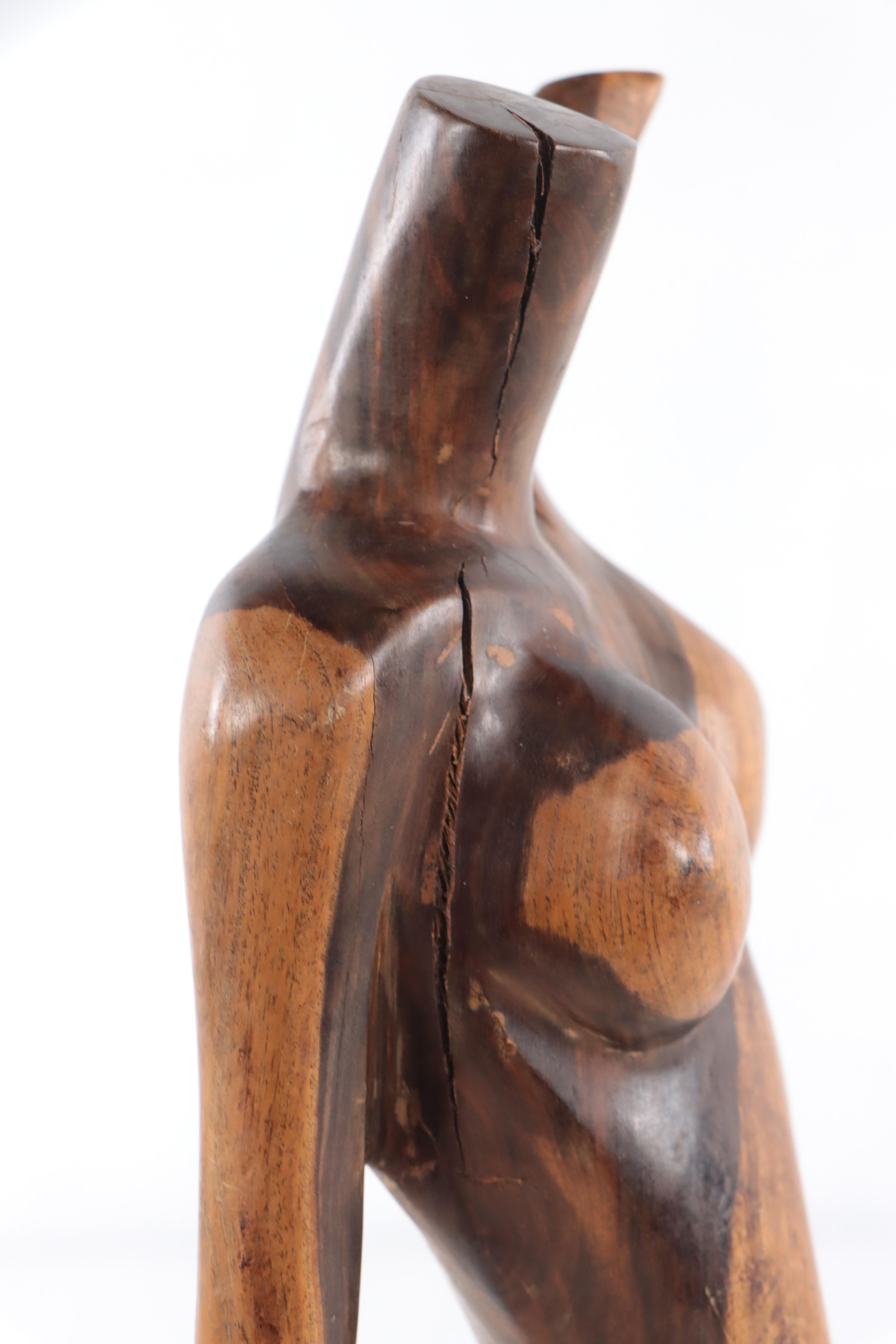 Carved Wood Female Figure Sculpture