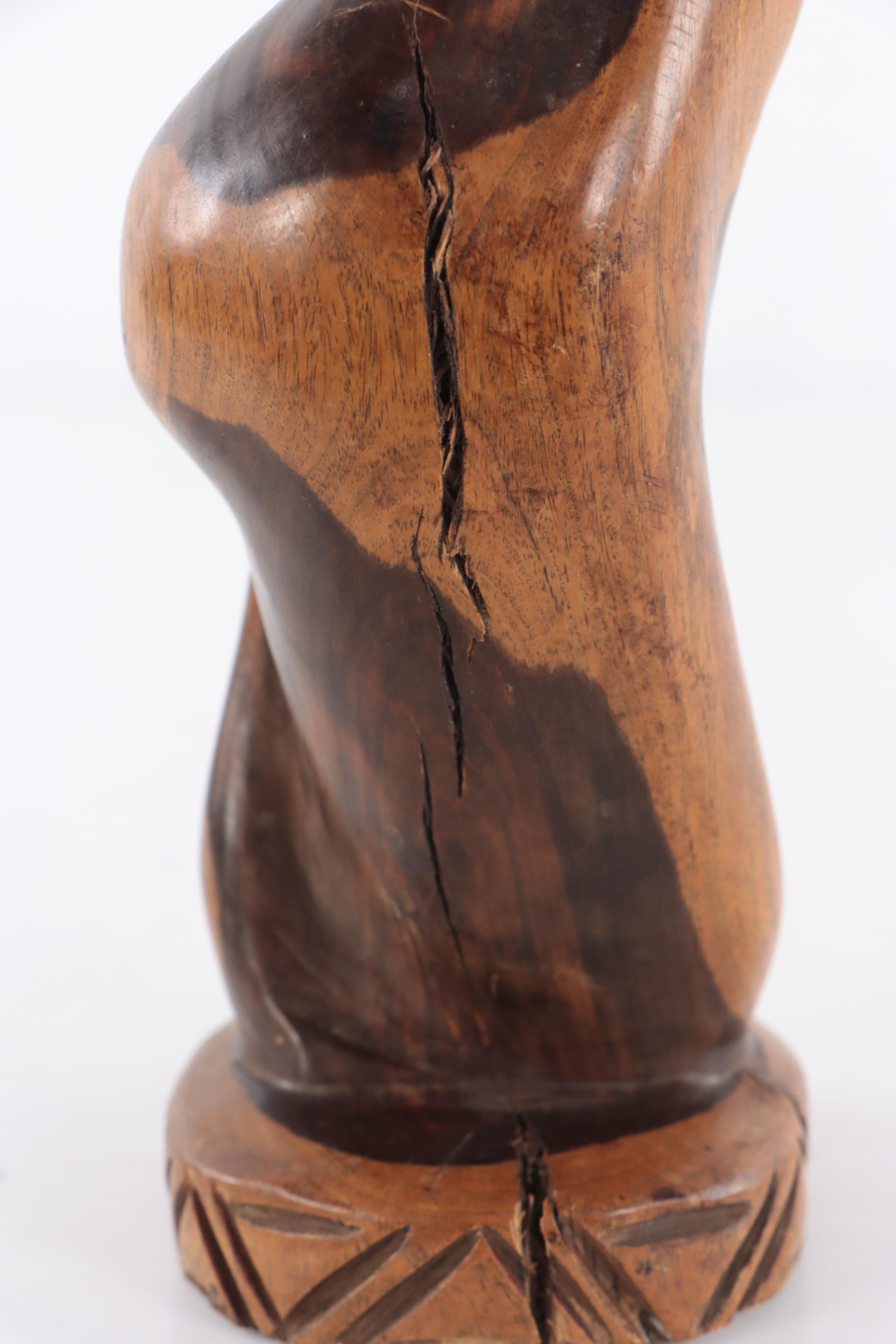 Carved Wood Female Figure Sculpture