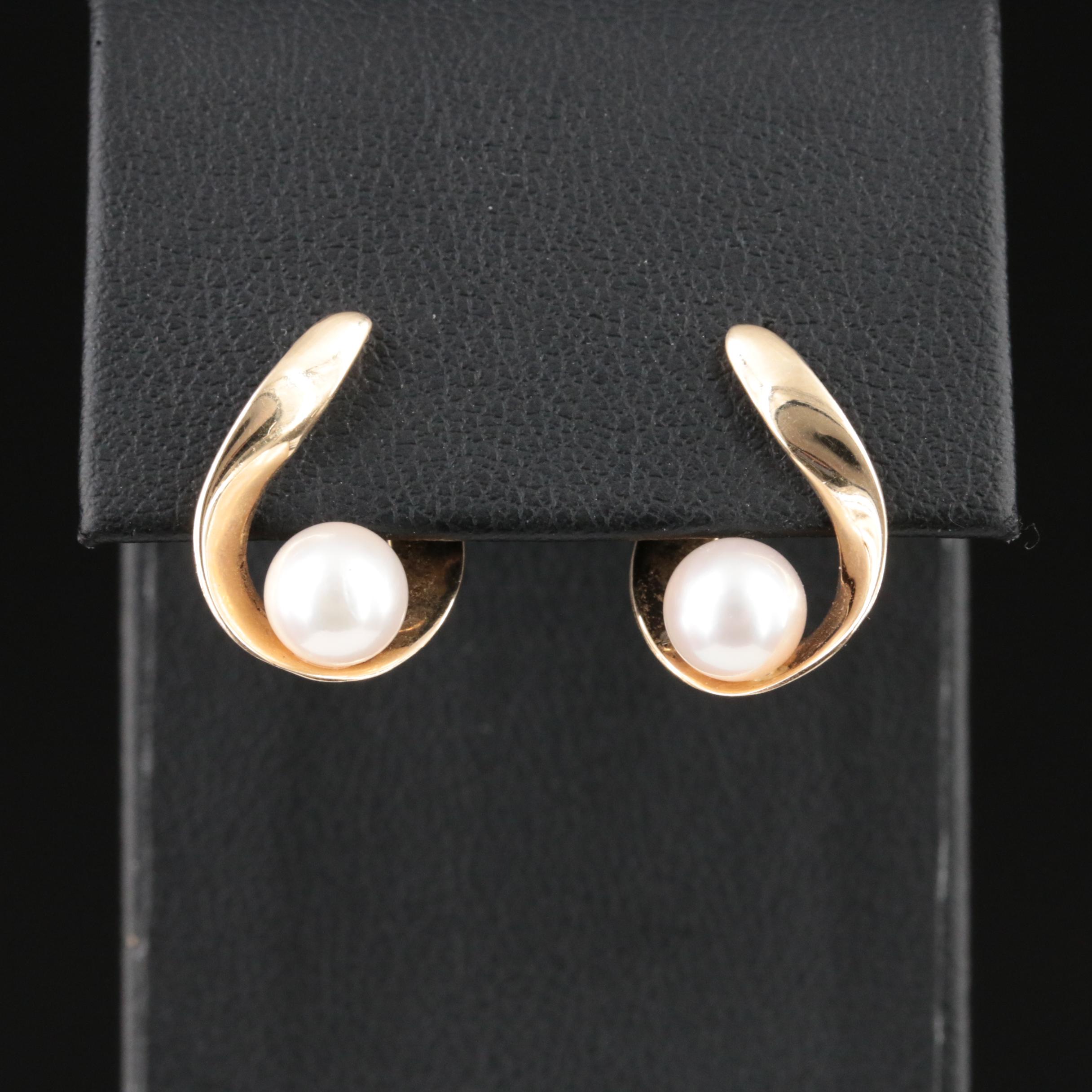14K Pearl Earrings