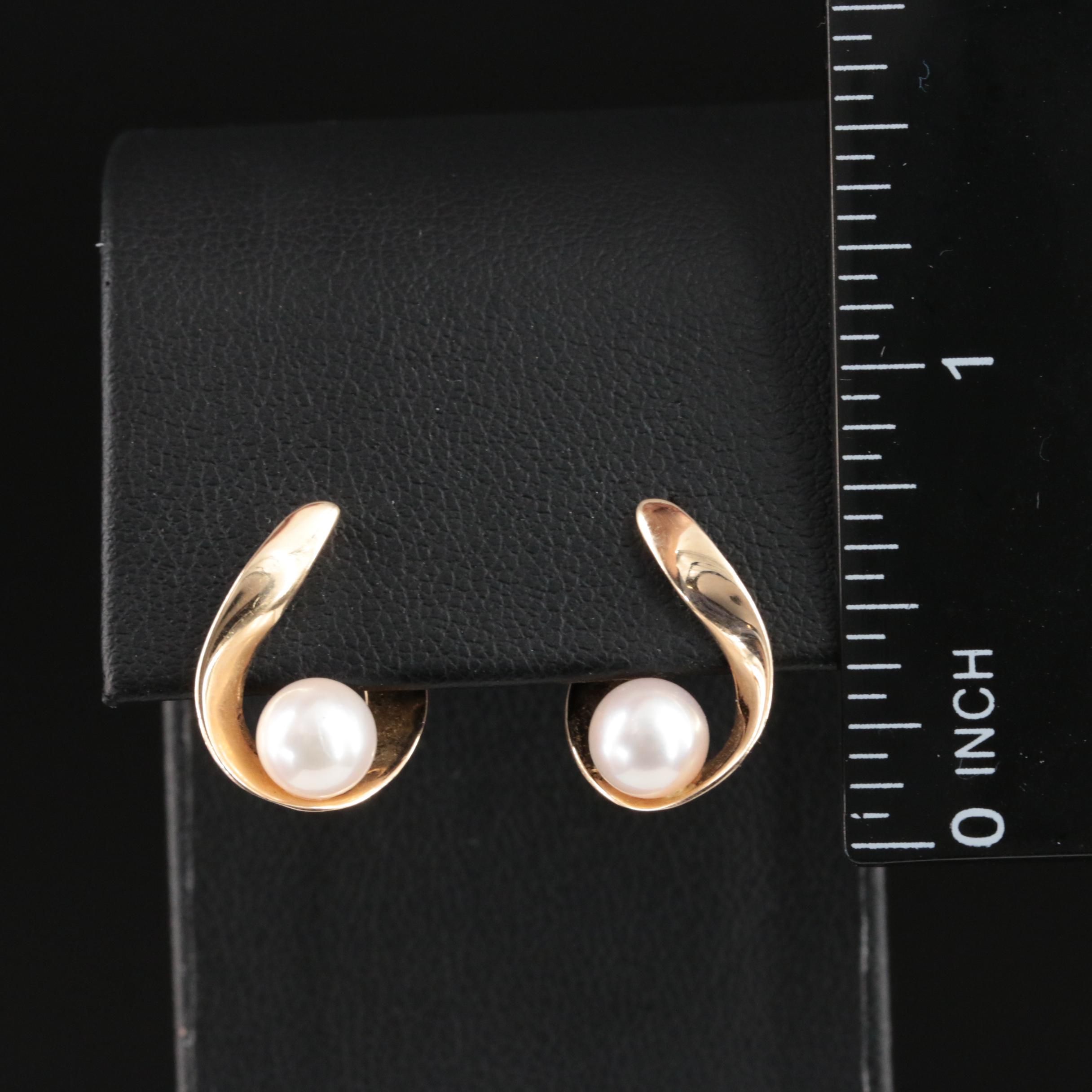 14K Pearl Earrings