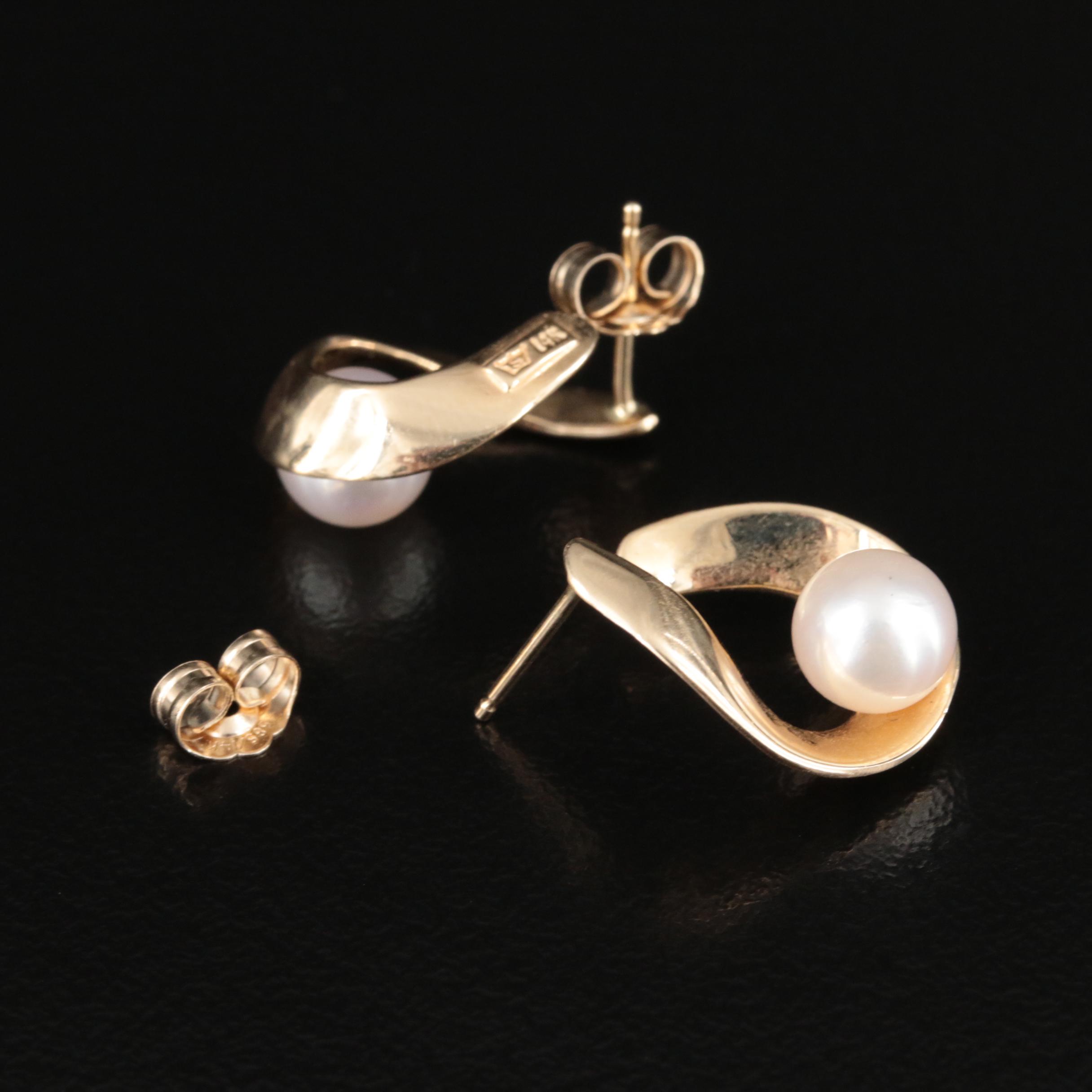 14K Pearl Earrings