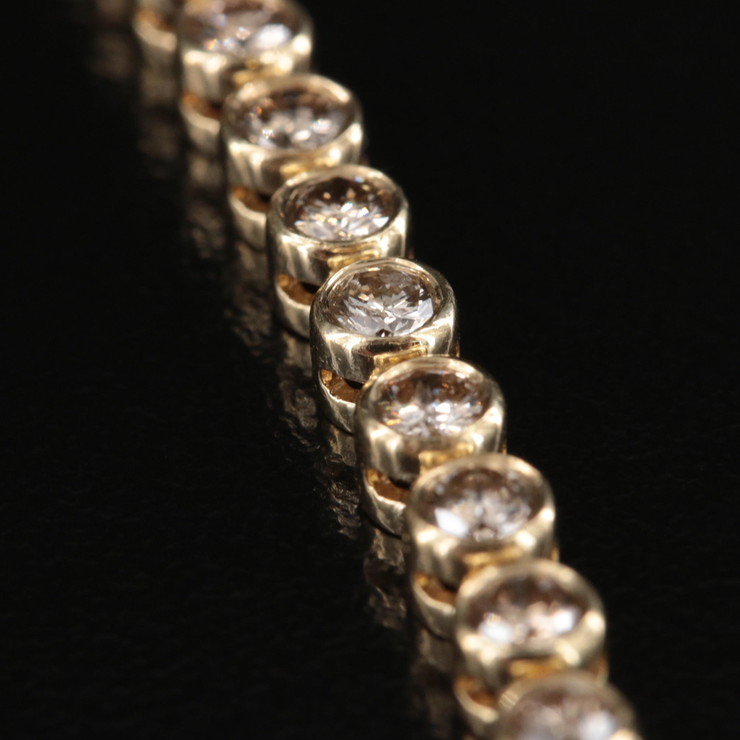 14K 13.90 CTW Diamond Graduated Rivière Necklace
