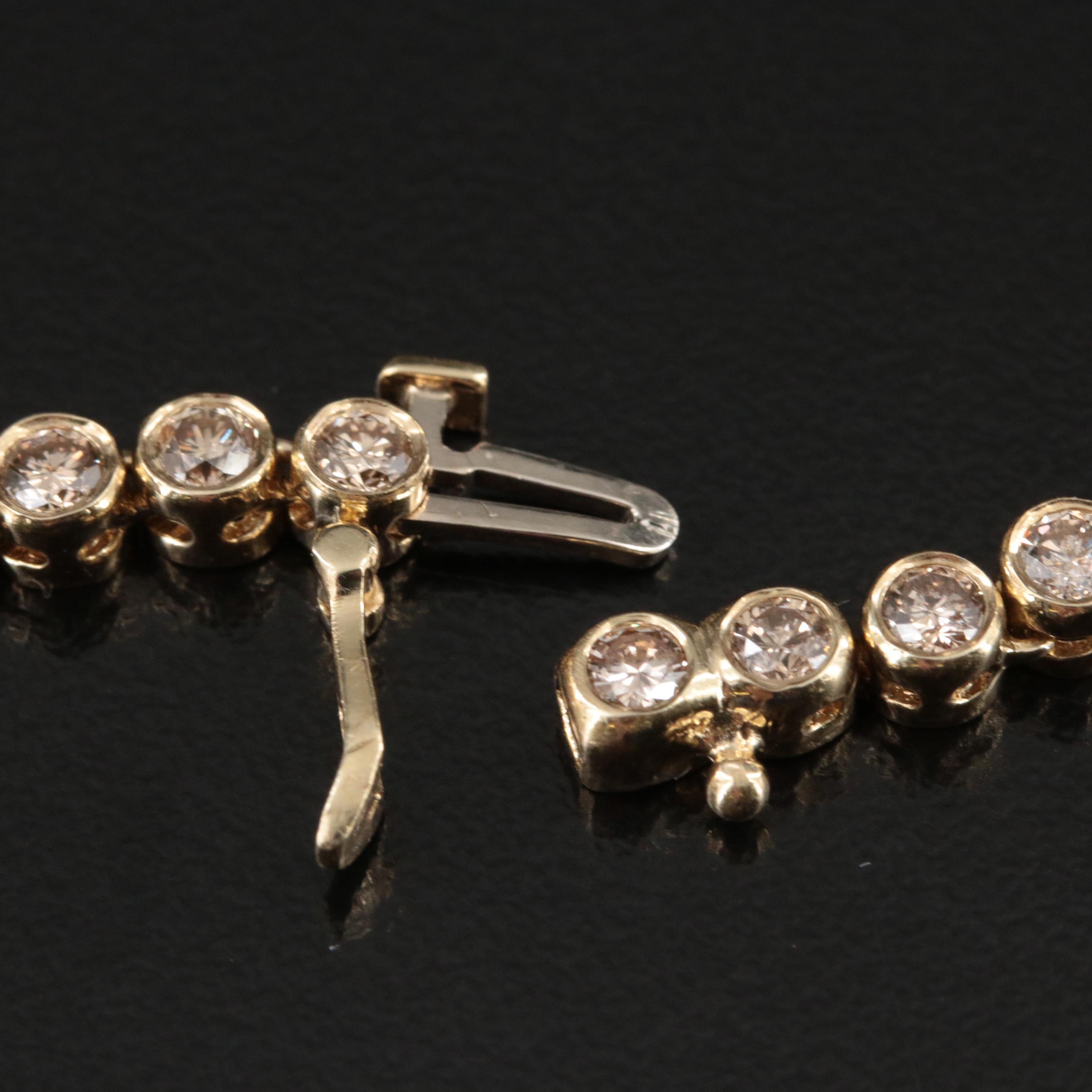 14K 13.90 CTW Diamond Graduated Rivière Necklace